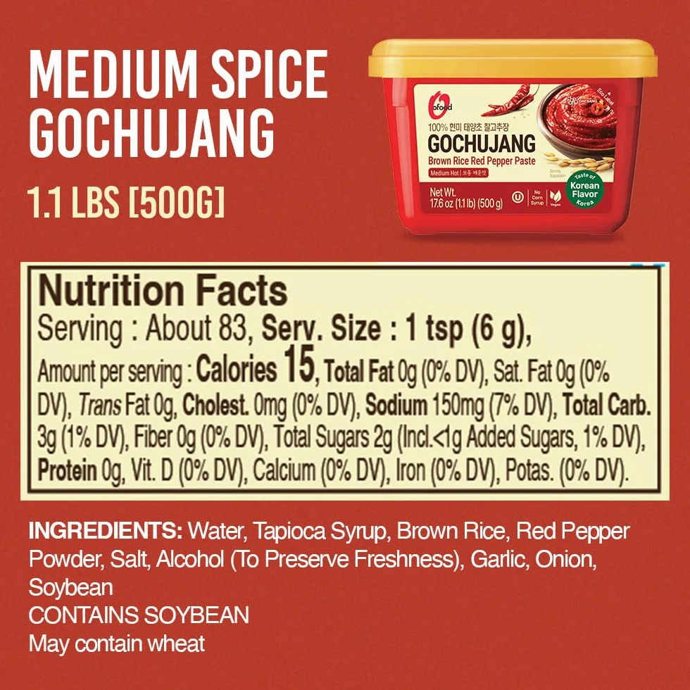 Chung Jung One Sunchang Pasta de pimiento picante Gochujang 500 g