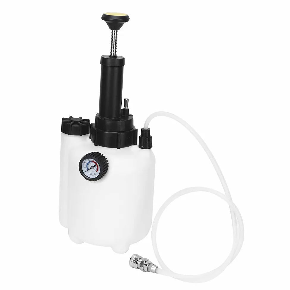 Extractor de líquido de frenos neumático de 3 L, herramienta dispensadora de aceite de motor con manómetro, manguera resistente al aceite para el cambio de fluido de transmisión de