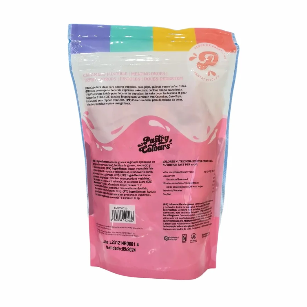 PASTRY COLOURS Melts Rosa Chocolate para Fundir Cobertura para Pasteles 250g