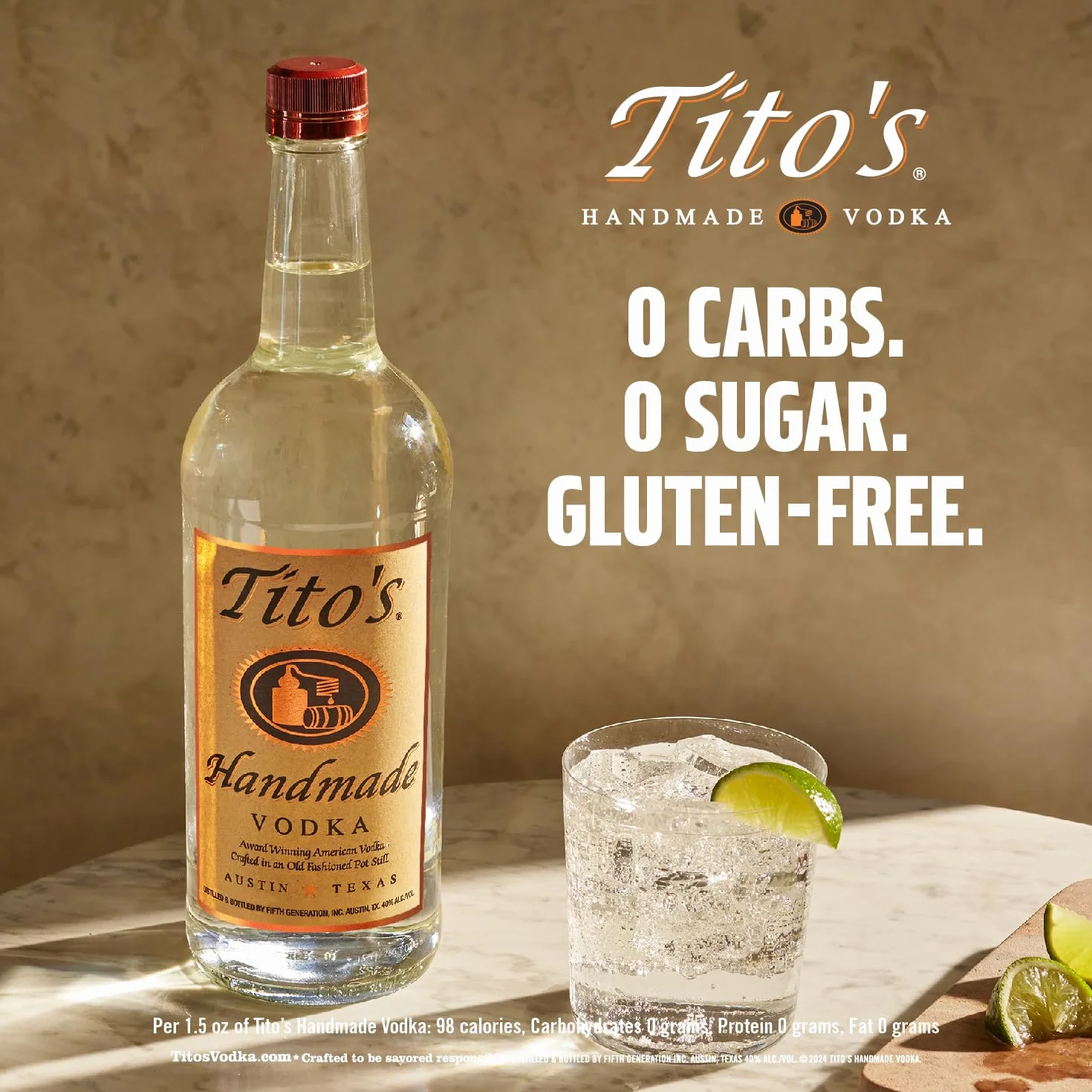 Tito's Handmade Vodka Artesanal Sin Gluten 700ml