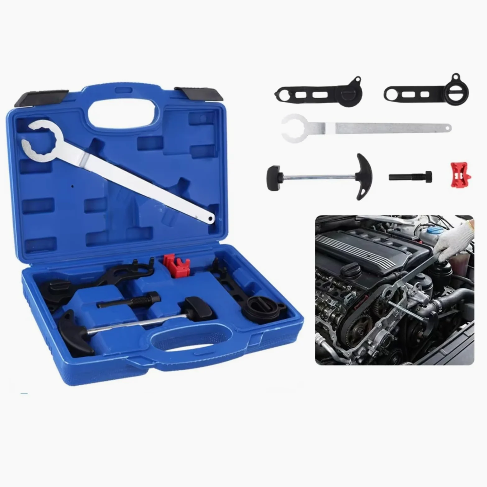 EA211 Juego Herramientas Ajuste Correa Distribución Motor Herramientas 1.0 MPI 3 Cilindros T10476 Compatible con Skoda para Octavia III 2010 2011 2012 2013 2014 2015 Kit Calado Distribucion