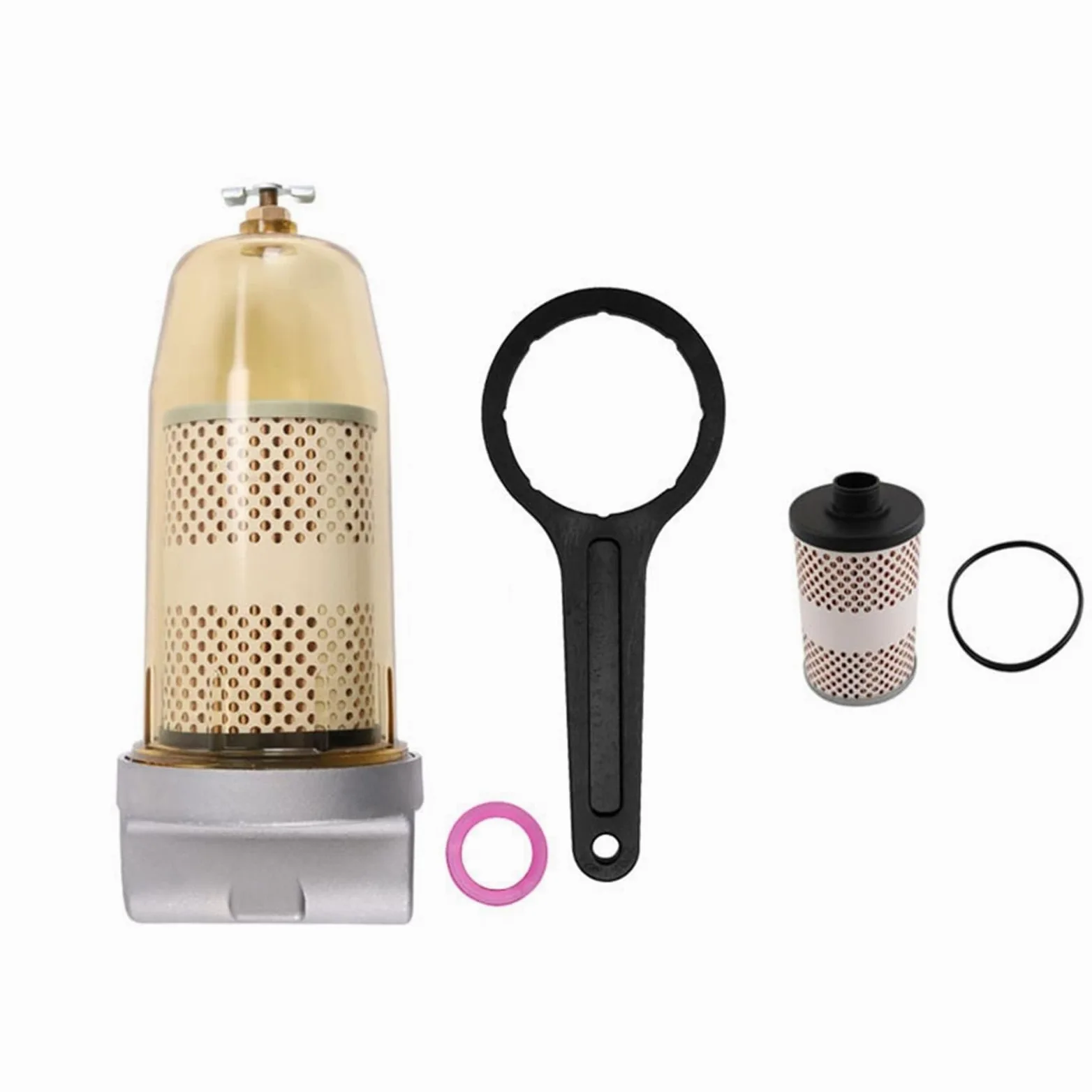 indicador agua diésel auto Conjunto de filtro de tanque de combustible 496, separador de agua diésel de repuesto, 30 micras, máx. 25 Gpm, 150 Psi con 2 filtros(B10-AL AND 1 FILTER)