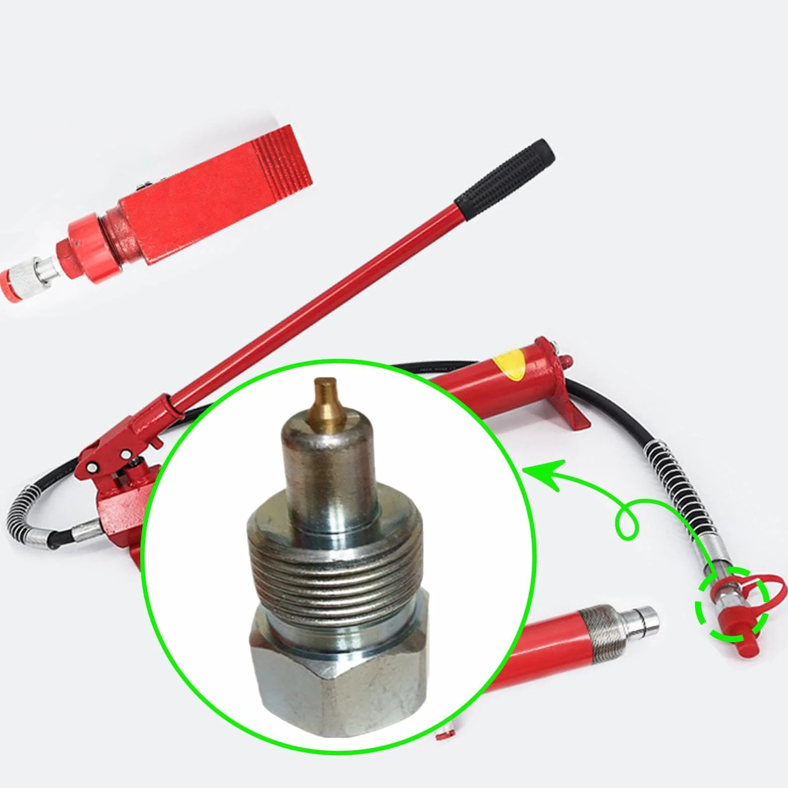 Conector de gato hidráulico, acoplador para sistemas de elevación, instalación sencilla, Masculino