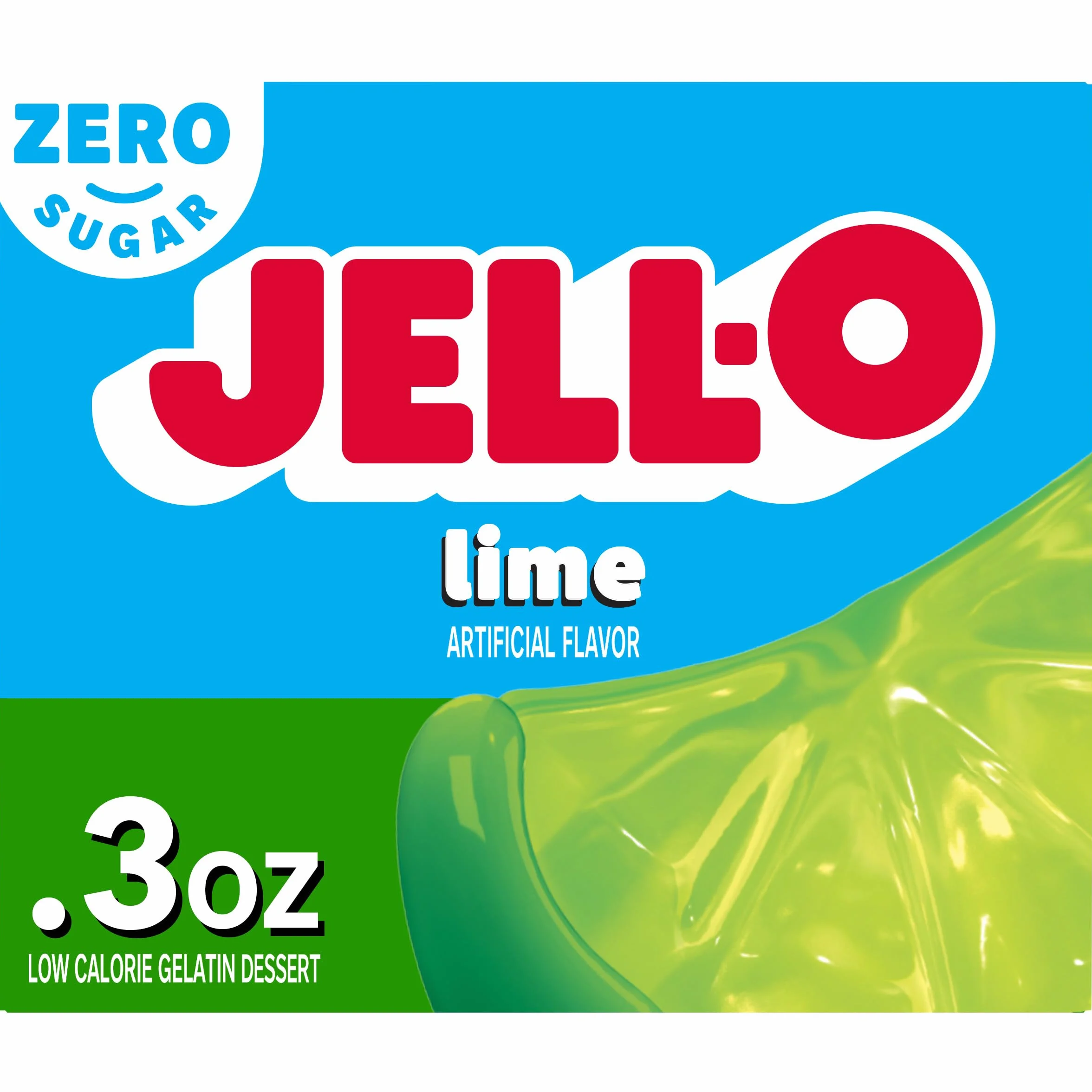 JELL-O Postre de gelatina baja en calorías de limón sin azúcar, 8.5 g