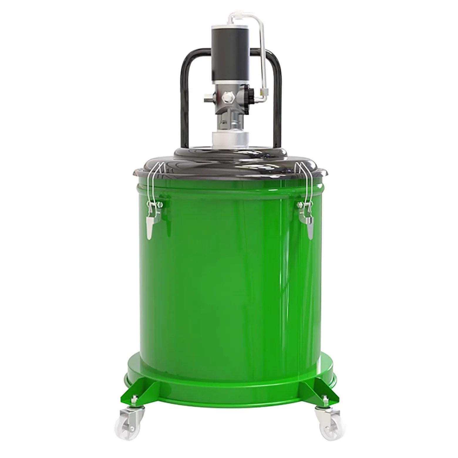 Bomba de grasa con línea de combustible de 13 pies, pistola de grasa universal, capacidad de 35 litros, relación de presión 60:1, tasa de descarga de 0.85 l/min para tambores de 5 galones