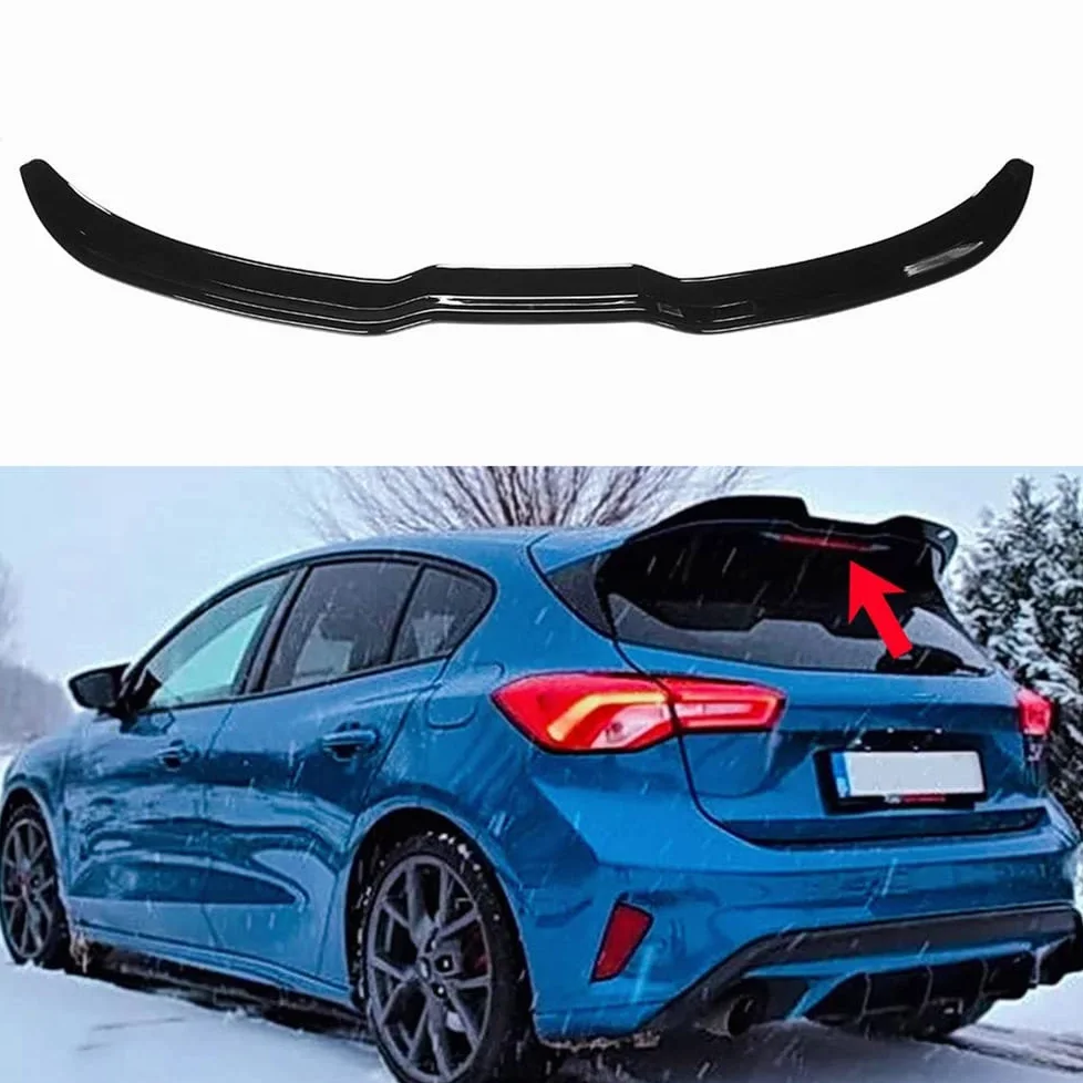 Alerón para Focus MK4 ST-Line 2019-2021, decoración de ala trasera ABS, kit de cuerpo divisor de alerón trasero, accesorios de afinación de coche
