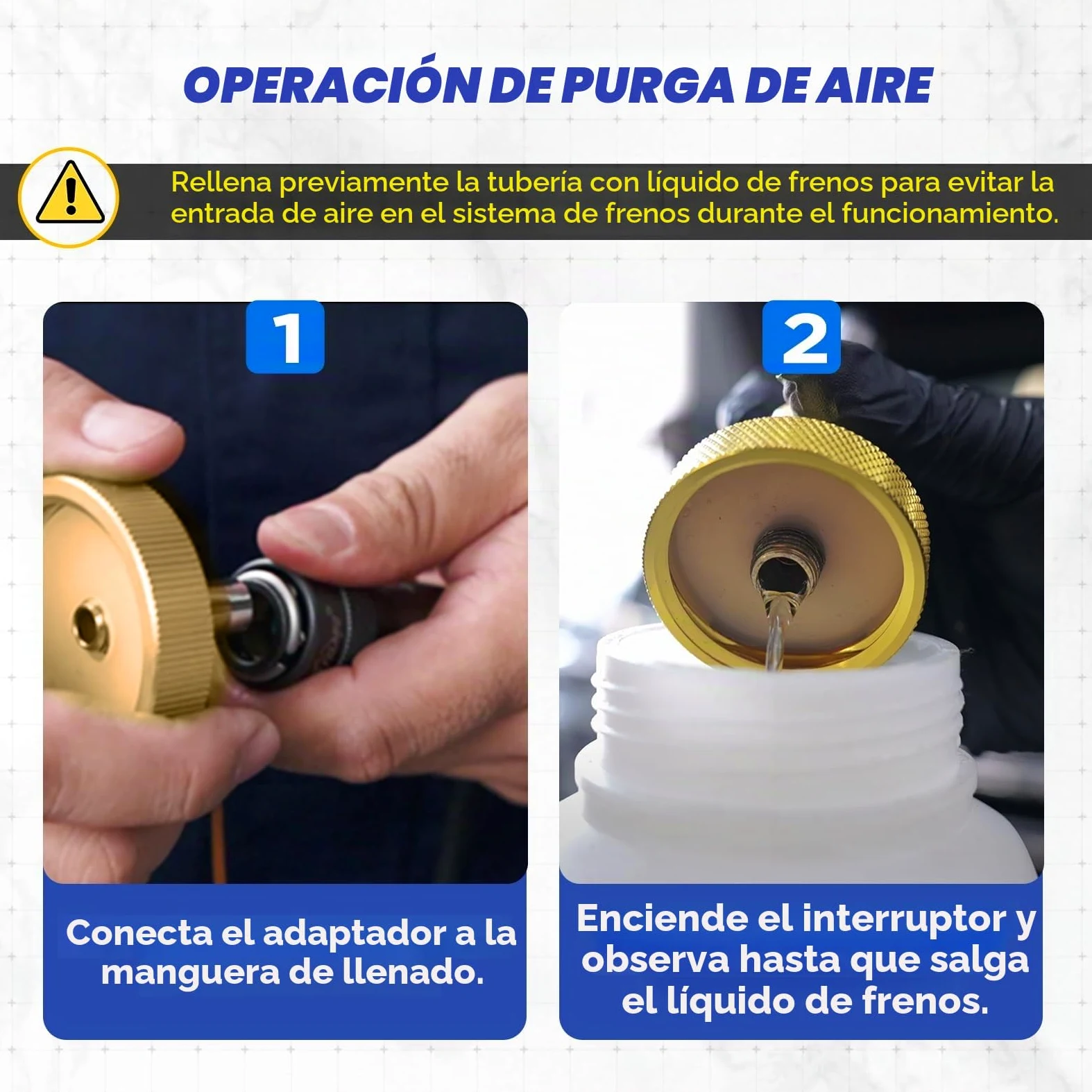 110V/220V Purgador Frenos Coche Eléctrico 0~3 Bar Sangrador Liquido Frenos Herramientas Automotrices Sangrado Sistema Frenos con 7 Adaptadores Compatible con Benz BMW