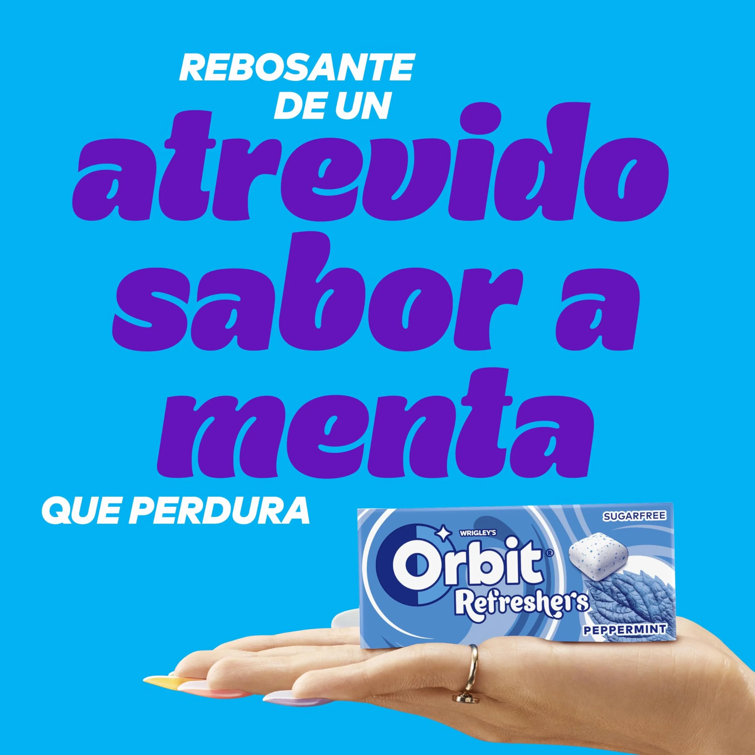Orbit Refreshers Chicles Sin Azúcar Sabor Menta Pack Bolsillo 112 Chicles