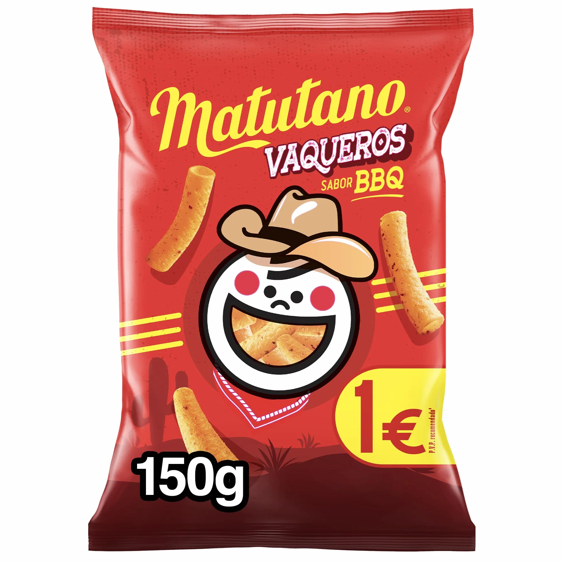 Matutano Vaqueros Snack sabor barbacoa 150 gramos