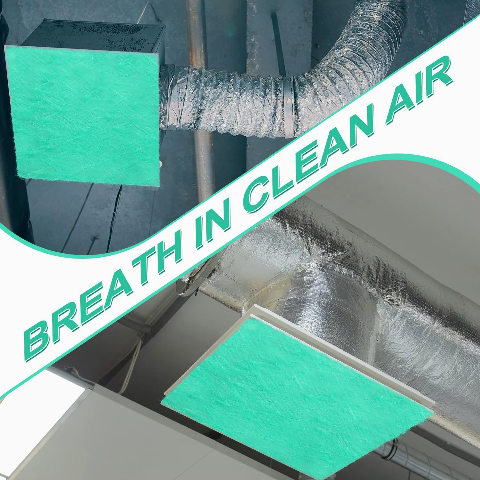 Motipuns Paquete de 50 filtros de escape para cabina de pintura, filtros de cabina de pintura en aerosol de fibra de vidrio, filtro de cabina de pulverización de aerógrafo resistente para cabina de