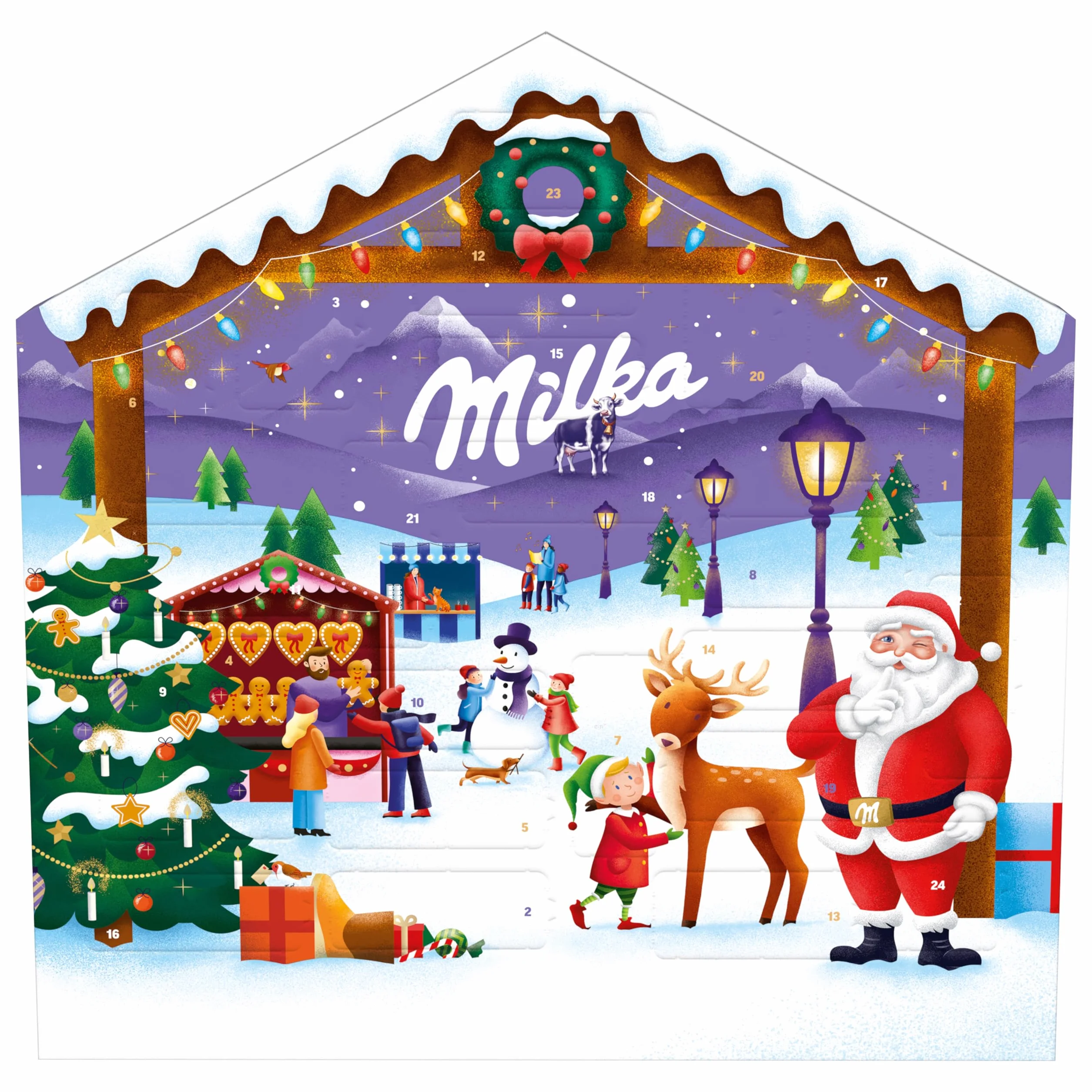 Calendario Adviento Casa Navideña Milka 147g 6 Chocolatinas