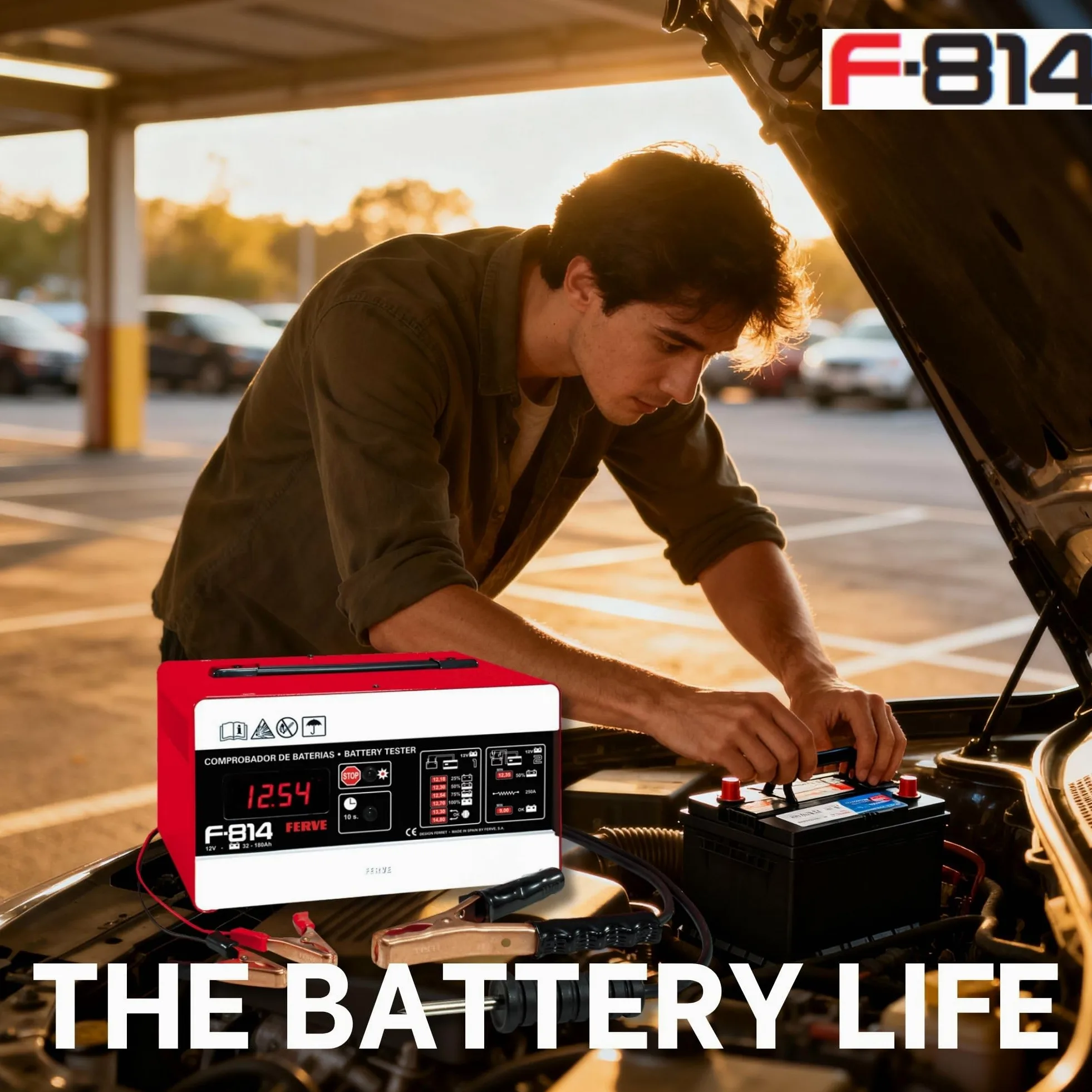 Ferve F-814 Comprobador de Baterías y Alternadores de 12V