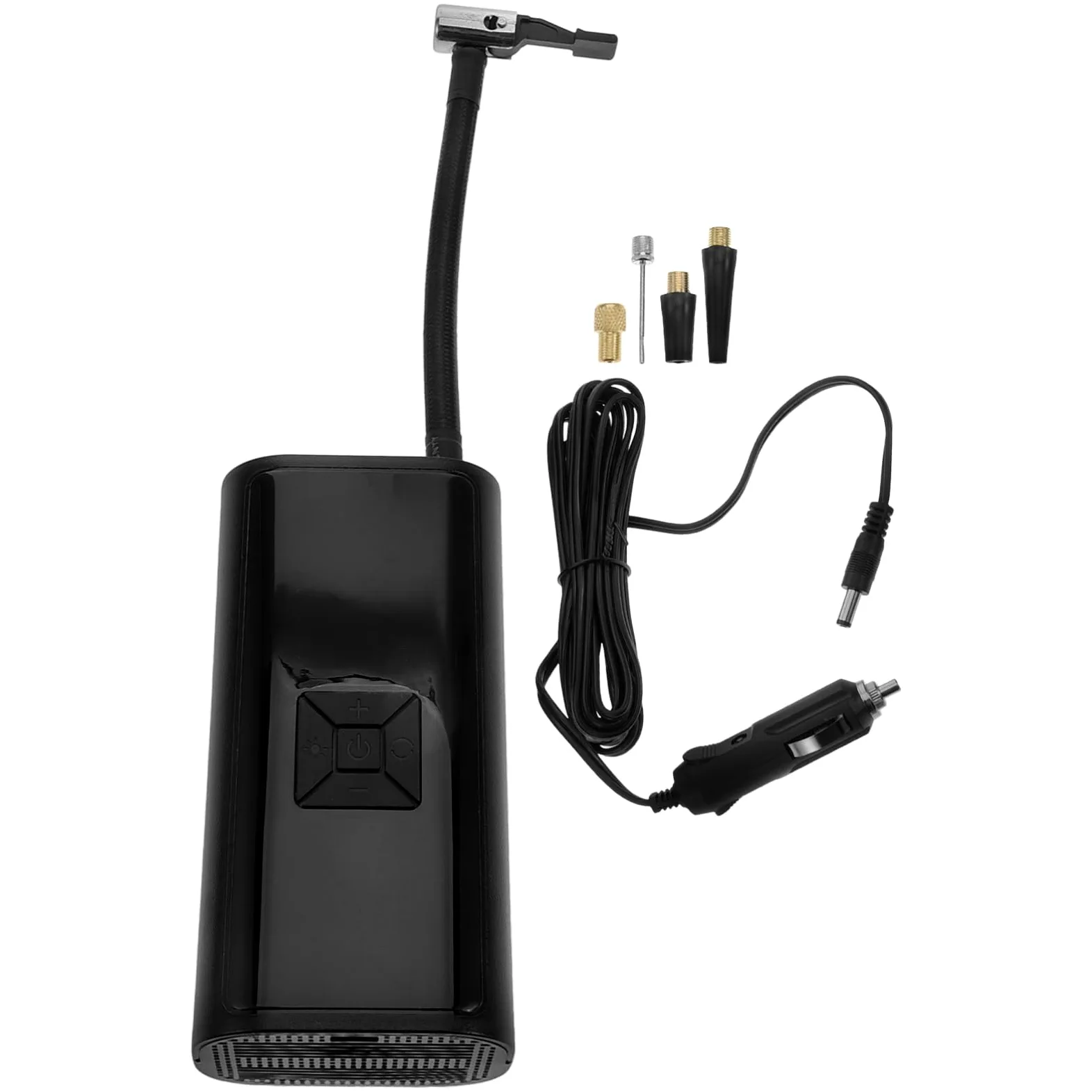 PRETYZOOM Bomba de Aire Portátil Compacta para Neumáticos de Bicicleta | 1 Juego, Negro Abs, 3 X 1500mah, Presión 3-150psi y Precisión ±1.5psi, 60w 7.4v