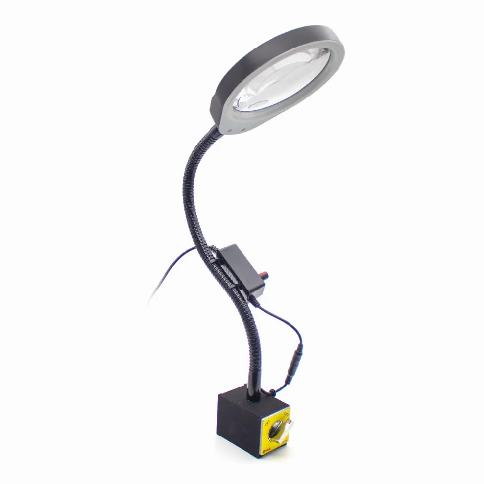Toplionace Lupa Industrial X05 con Luces LED para Reparación Electrónica - Lámpara de Inspección de Circuitos con Lente de Cristal de Alta Definición