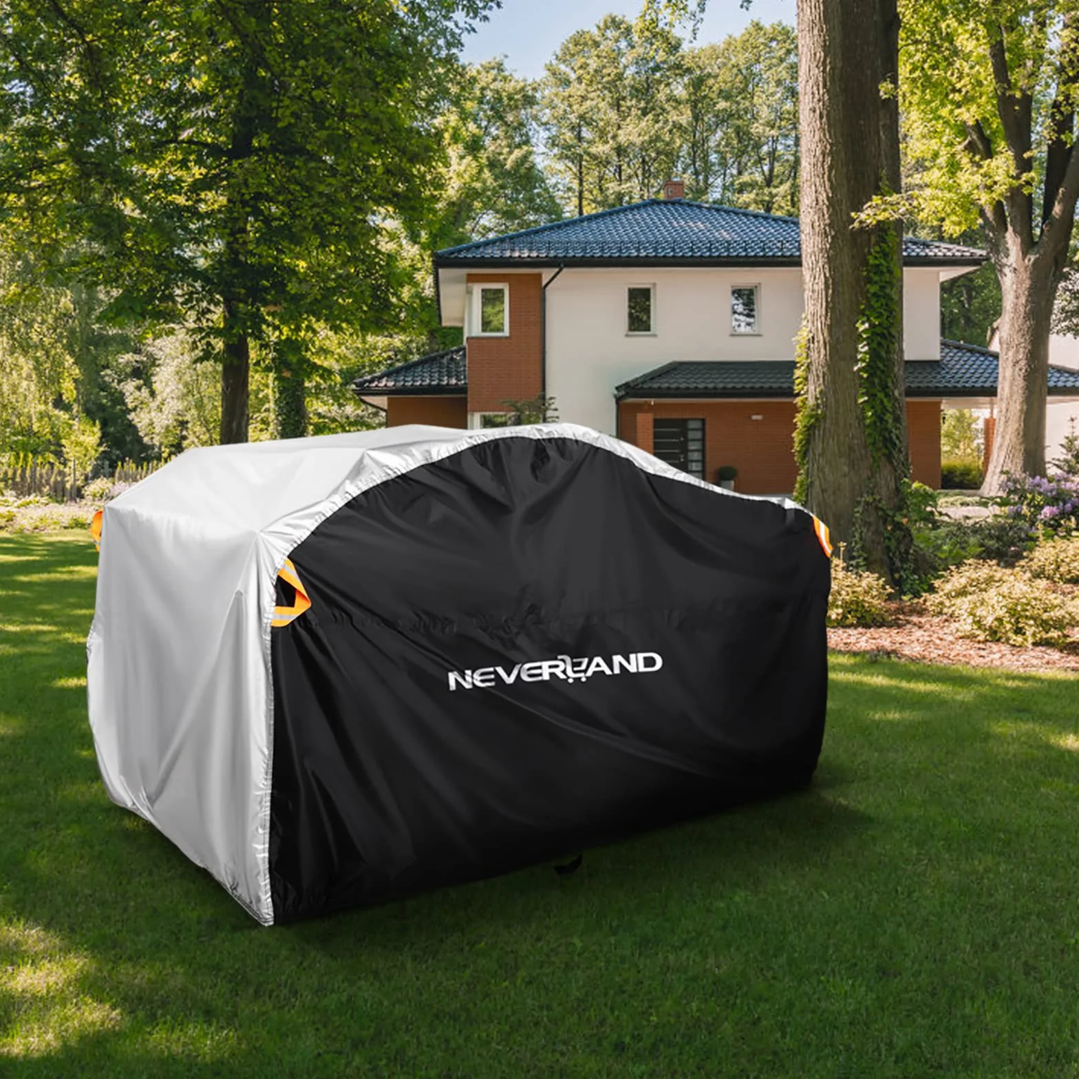 NEVERLAND Impermeable Funda para Quad ATV - Cubierta Exterior con Tafetán de Poliéster 190T - ATV Cubre Quad Protección contra Lluvia, Nieve, Polvo, Granizo y Sol (256x110x120cm)