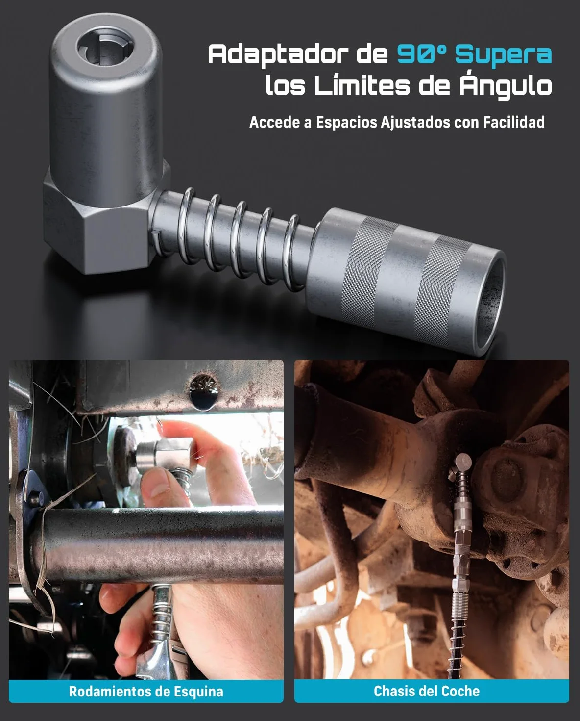 Seesii 12.000 PSI Engrasadora Batería con 2 Baterías, 3 Velocidades | Manguera de 1.2m, Acoplador de 90°, 3 Boquillas, Compatible con la batería Makita, Motor Brushless, para Equipos Pesados
