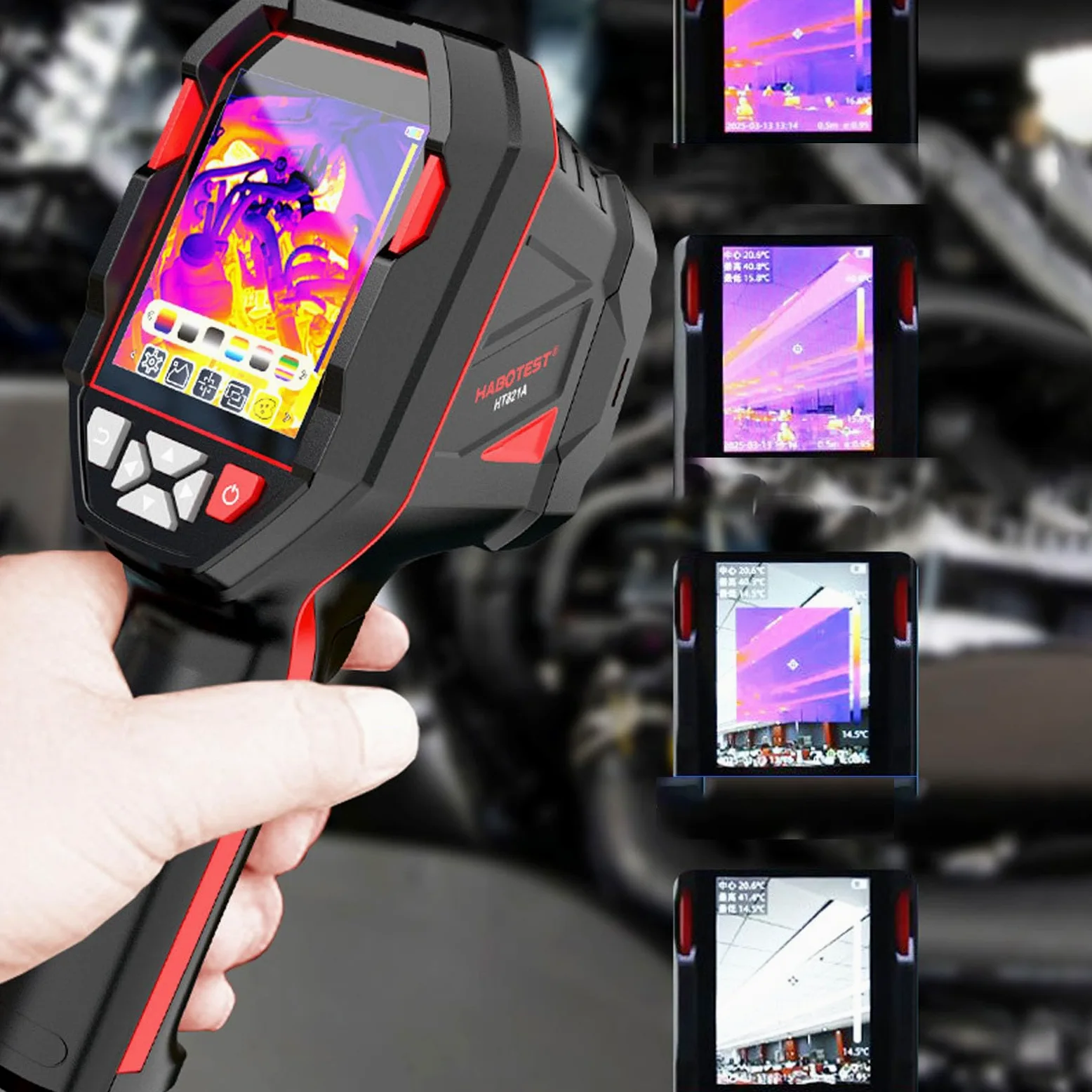 Cámara infrarroja de mano con batería de larga duración para observación e inspección ininterrumpidas en diversas condiciones de trabajo, fotógrafo transportable