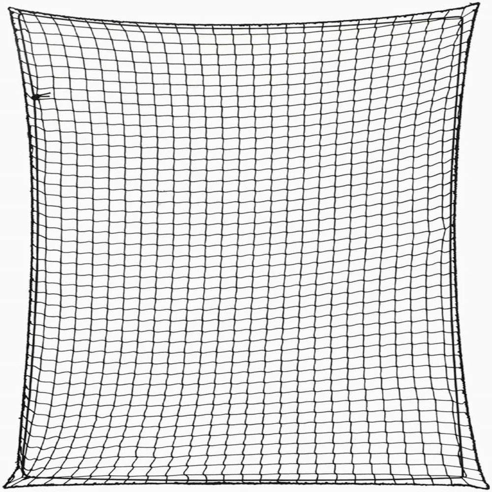 Red de seguridad de carga para remolques, 4 x 4 m, con cuerda de goma, 6 mm, para camiones, coches, portaequipajes de techo, color negro