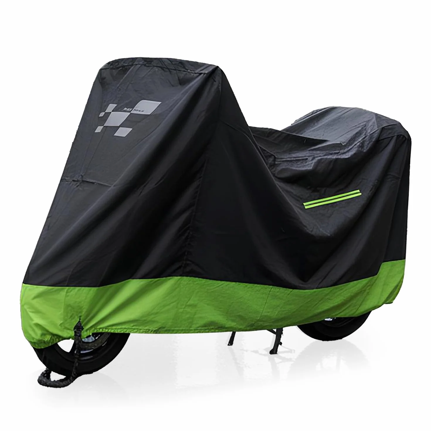 PERLETTI Funda Moto Interior Resistente al Agua - Cubre Scooter Motocicleta Protector Rayos UV Polvo Humedad Insertos Reflectantes - Capa Moto con Doble Correa Antiviento (240x105x125)