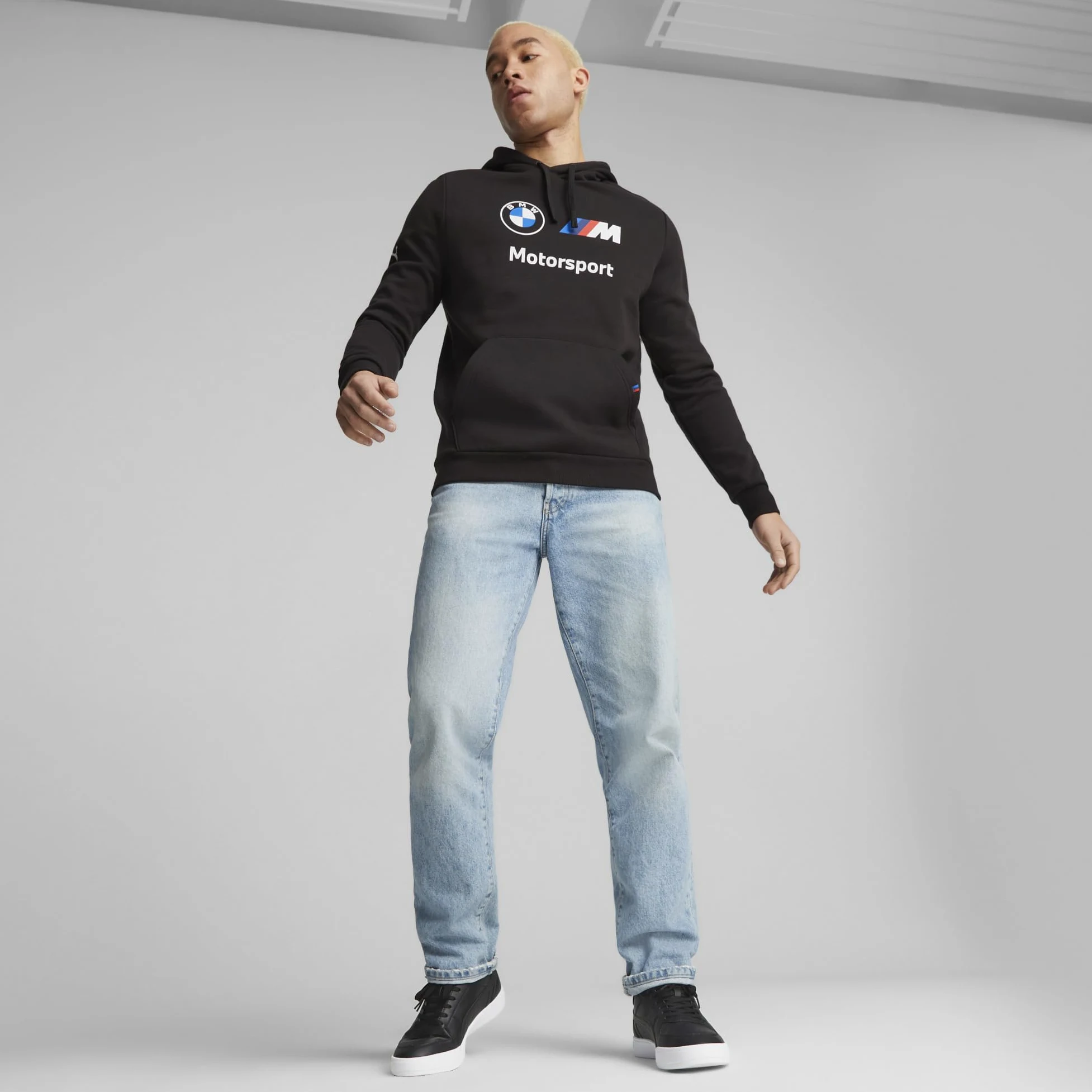 PUMA BMW M Motorsport Essentials Fleece Hoodie Sudadera con Capucha Hombre (Pack de 1)