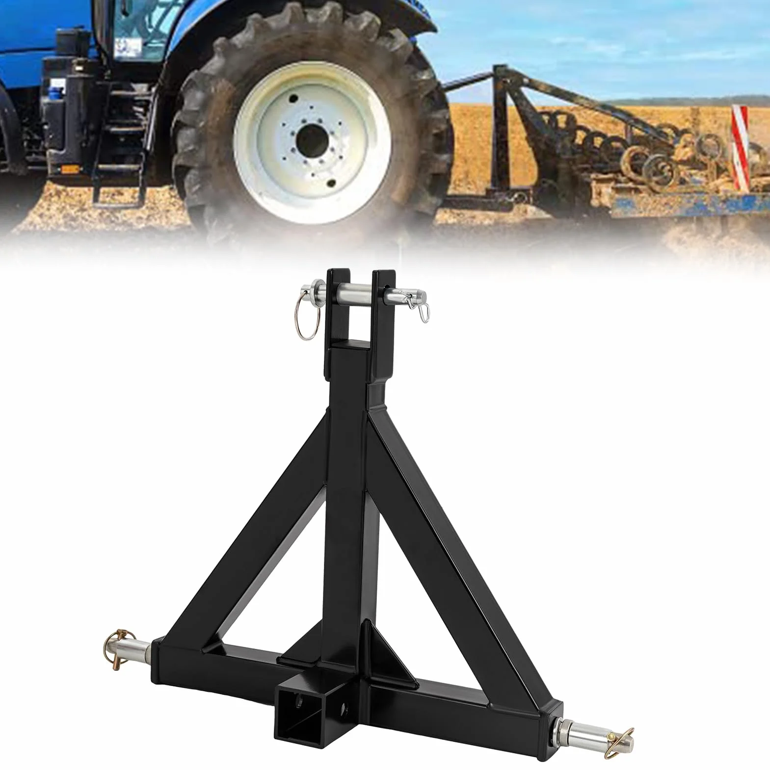Acoplamiento de remolque de 3 puntos para tractores, adaptador de 2 pulgadas