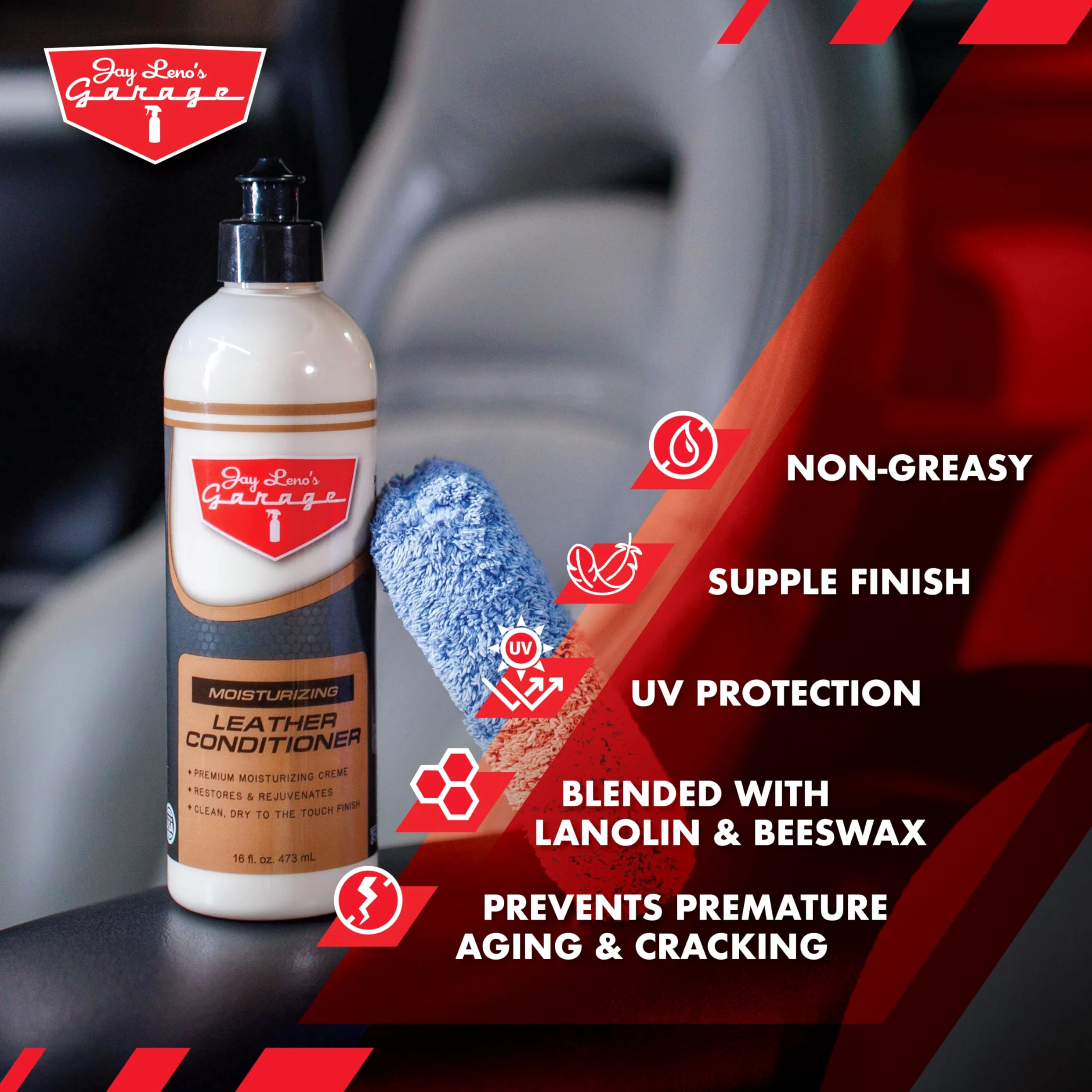 Jay Leno de Garaje – Acondicionador de Cuero – 16oz