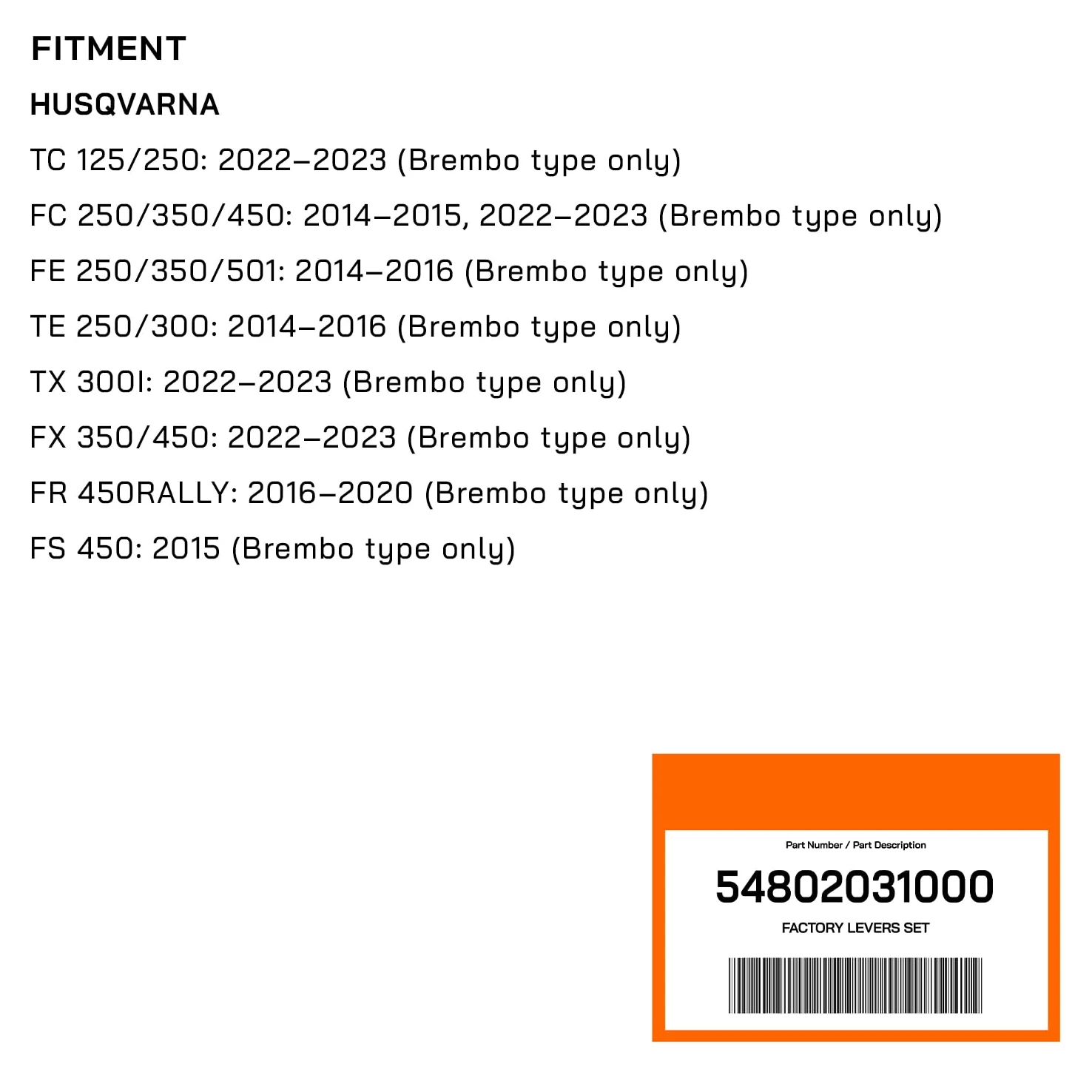 Juego de palancas de embrague y freno delantero plegable compatible con KTM Husqvarna 350 450 SX SXR SXF XCF XCFW XCW EXC 125 150 200 250 300 350 500 SX XC EXC XCW SXF XCF EXC (seis días)