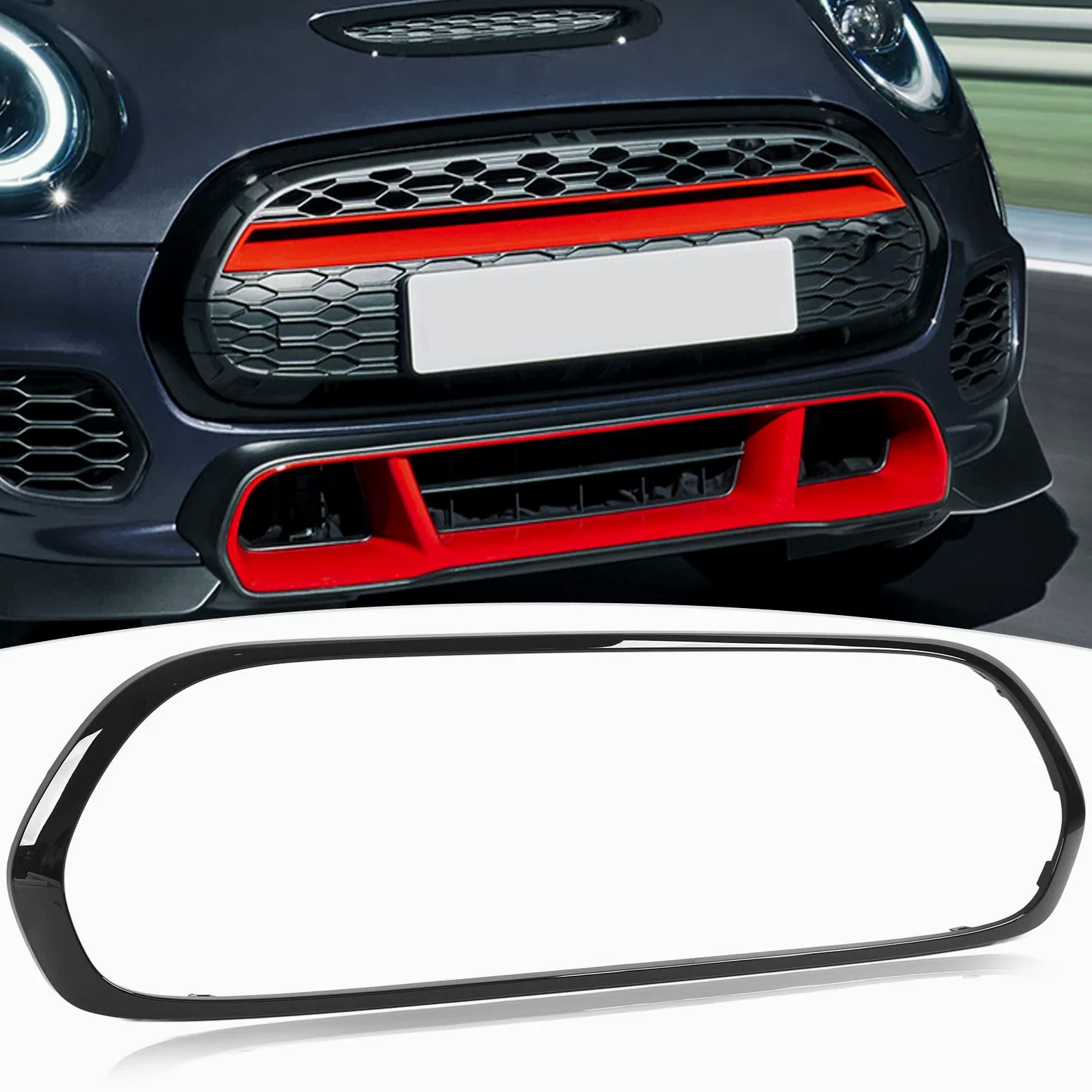 KIMISS Embellecedor de Faros F56, Embellecedor de Faros Mini F55 F56 F57 One S JCW 2014 en la Rejilla Delantera, Embellecedor Envolvente, Cubierta de Faros, Embellecedores, Cubierta de bis