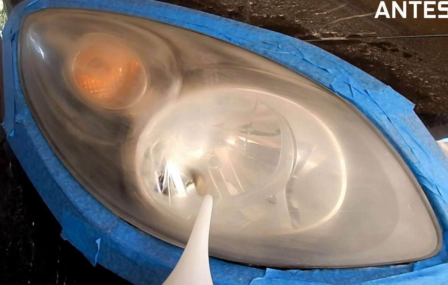 Kit de Restauración de Faros con Polimero Reparación de Arañazos Renovación de Faros con Caja Transporte | Incluye botella de 600 ml de POLIMERO (800 gr)