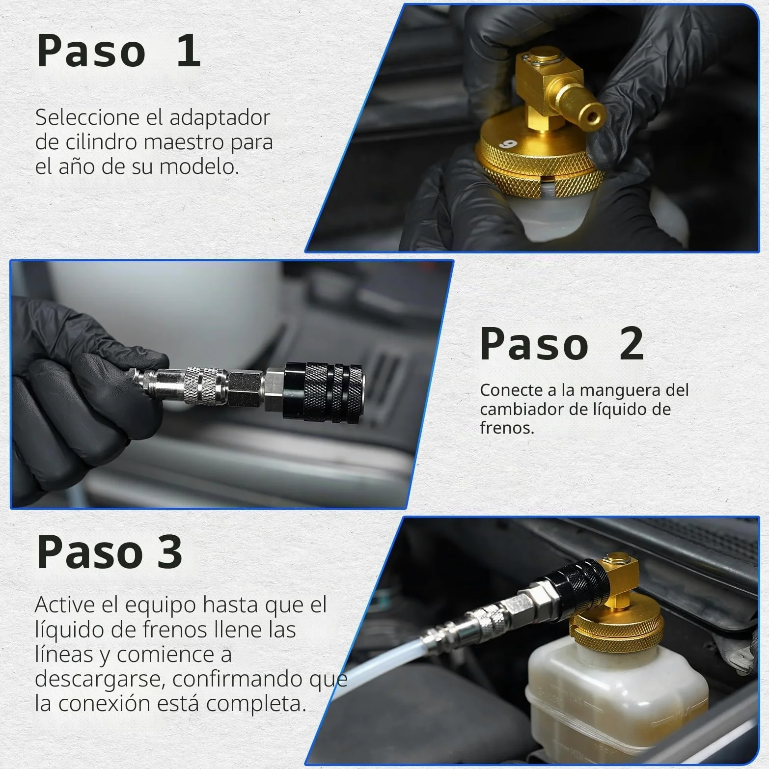 MRCARTOOL Juego de 17 Adaptadores para Purga de Frenos de Coche con 16 Purgadores de Frenos y 1 Acoplamiento Rápido, Juego de Herramientas de Purga de Cilindro de Freno Principal
