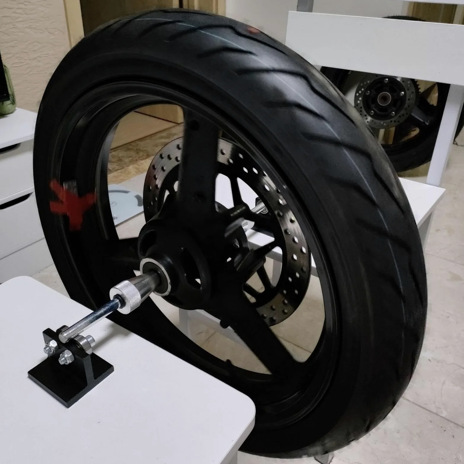 Equilibradora de Ruedas de Motocicleta Y Bicicleta, Herramienta de Equilibrado de Neumáticos, Accesorios para Taller de Remolques Y, Herramien