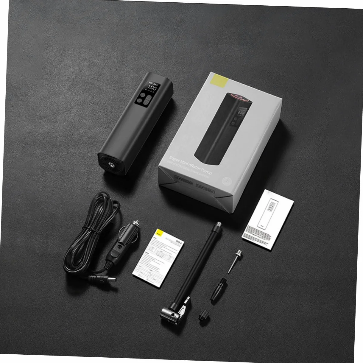 MAGICLULU Inflador de Neumáticos Linterna para Coche y Bicicleta Portátil y Compresor Eléctrico Pantalla Digital Ligero para Camping | Auto Stop a Presión Preajustada, para Coche y Bicicleta, Uso en Senderismo y Camping