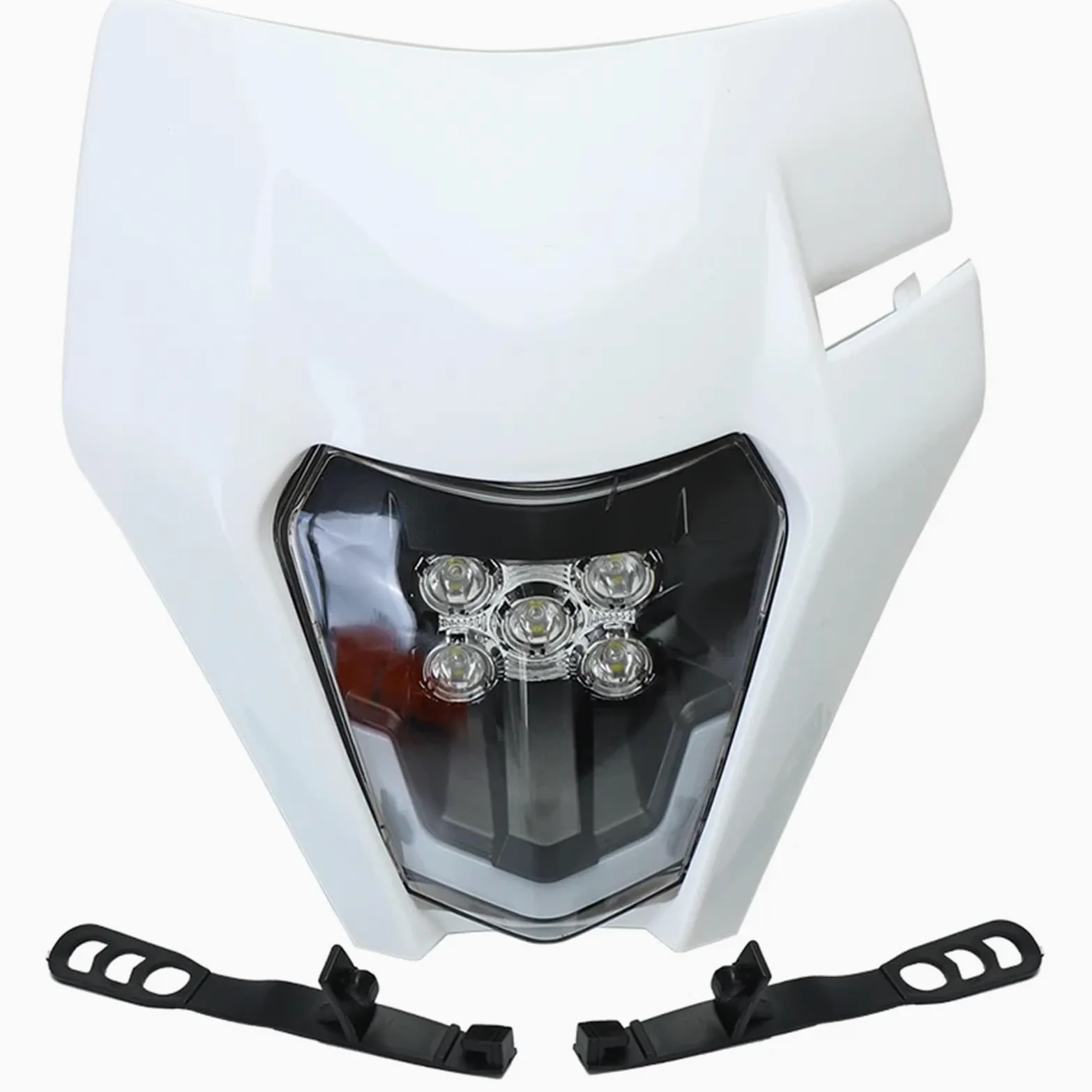 LOTFI Faro LED for motocicleta, linterna for cabeza compatible con KTM EXC EXCF SX SXF XC XCF XCW XCFW 530 450 350 300 250 150 125 (Size : A White)