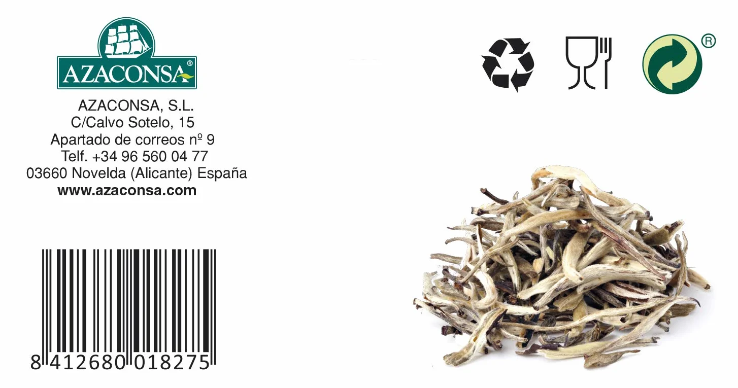 Té Blanco en Caja de 25 Unidades - Propiedades Antioxidantes Naturales - Aporta Vitaminas y Minerales