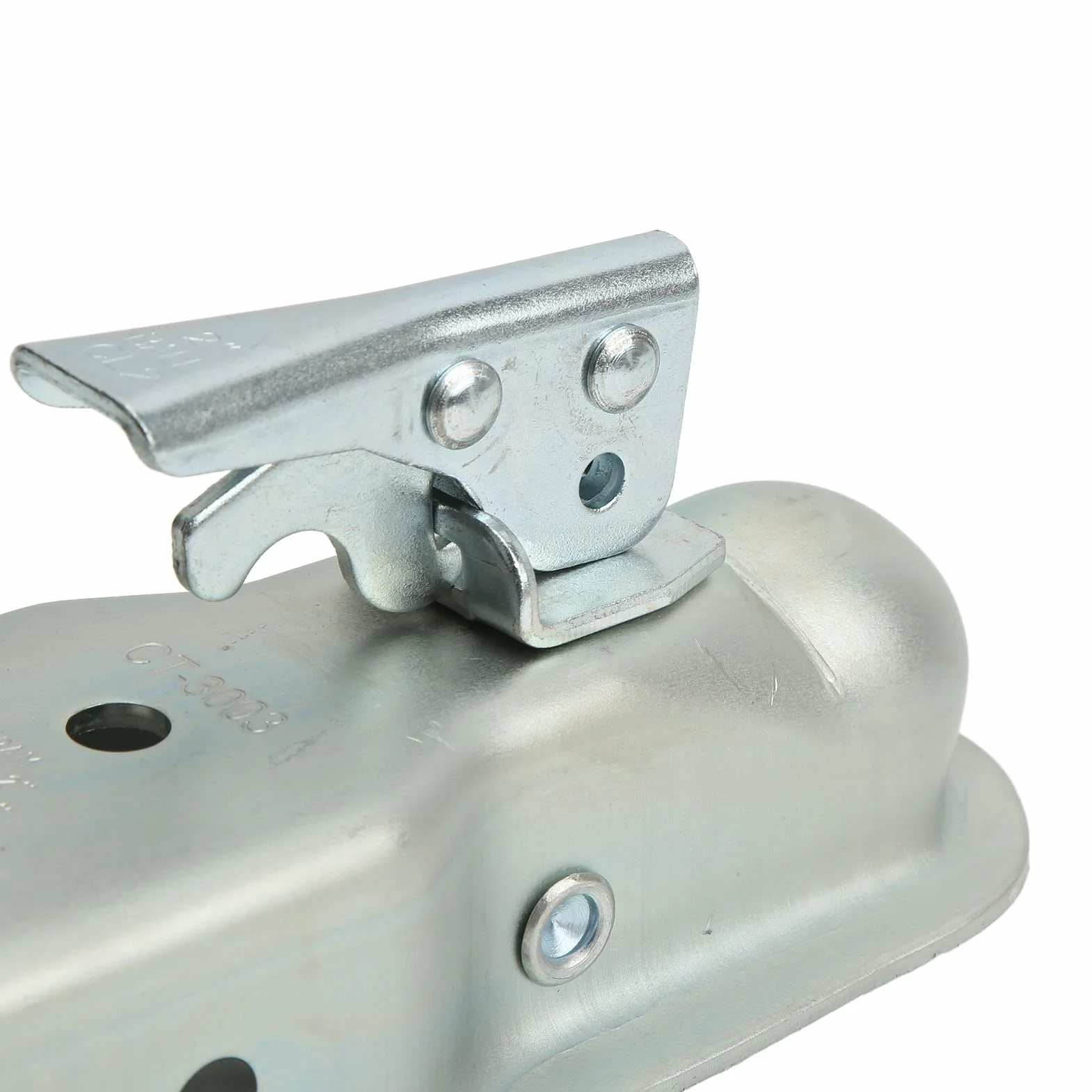 Acoplador de Bola de Enganche de Remolque， Acoplador de Remolque de Lengüeta Recta Bola de Enganche de 50 Mm Canal de 75 Mm Capacidad de Carga 3500 para Tubo Cuadrado de 75 Mm