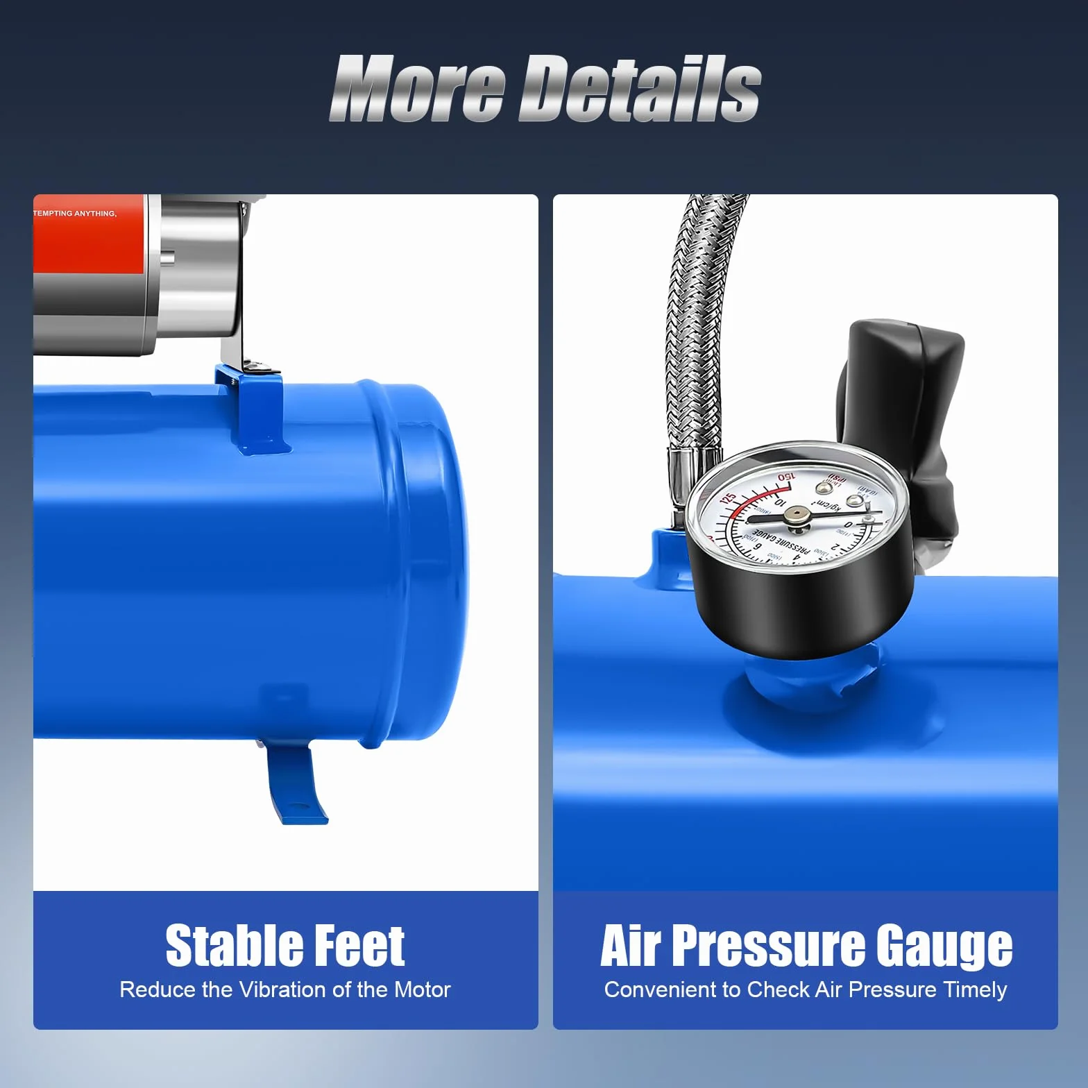 Compresor de aire portátil de 12 V, 6 L para neumáticos de coche, bicicletas y pelotas, compresor de aire con apagado automático, compresor de aire para viajes, taller y hogar