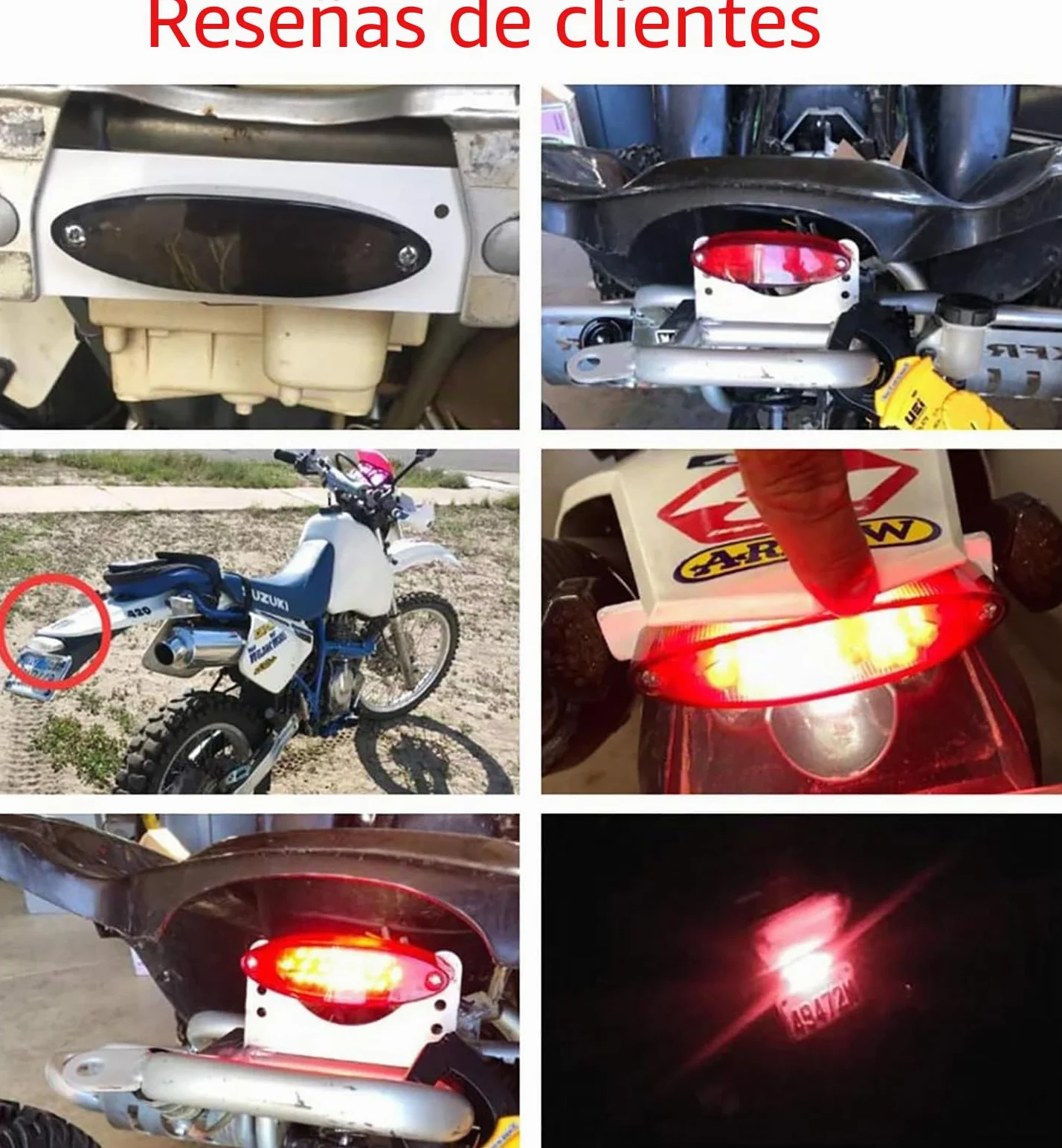 28 LED Motocicleta ATV freno cola parada luz de matrícula para ATV LTZ King Quad Runner Dr DRZ 650 400