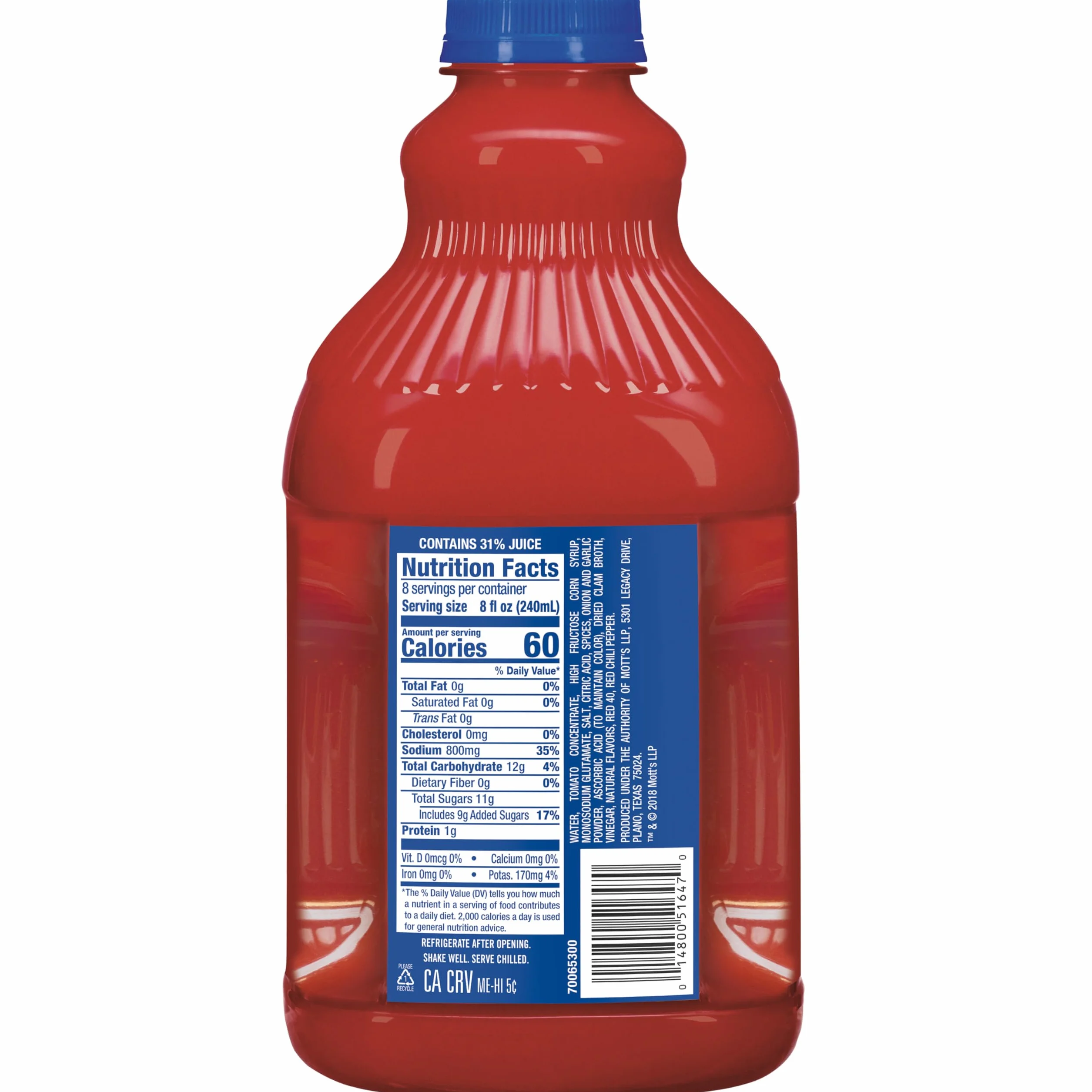 Motts Zumo Clamato Tomate 1890 Mililitro