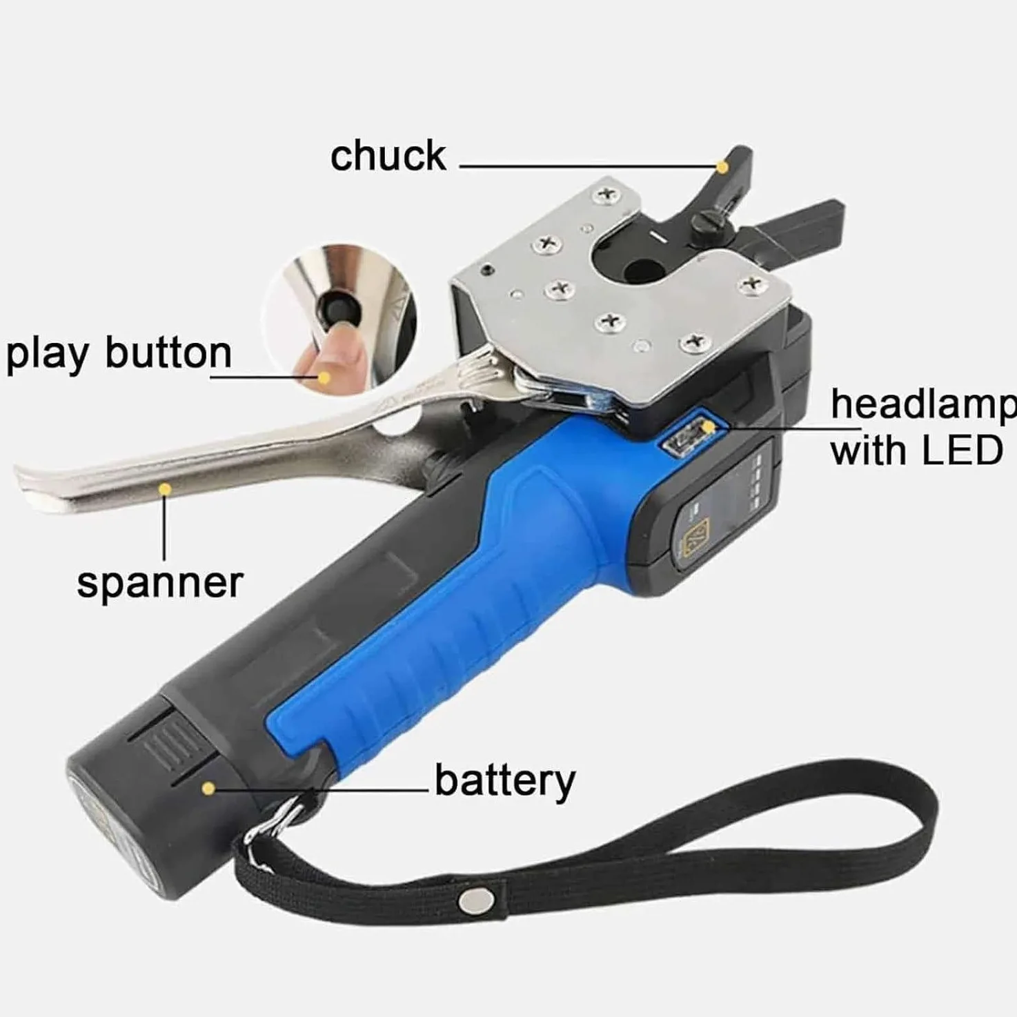 Herramienta De Abocardado Eléctrica Inalámbrica, Herramienta De Abocardado Excéntrico, Con 5 Pinzas, Iluminación LED, Ajustable a 30 Grados, Fácil Expansión De Tubería, Para Tubos De Cobre Blando