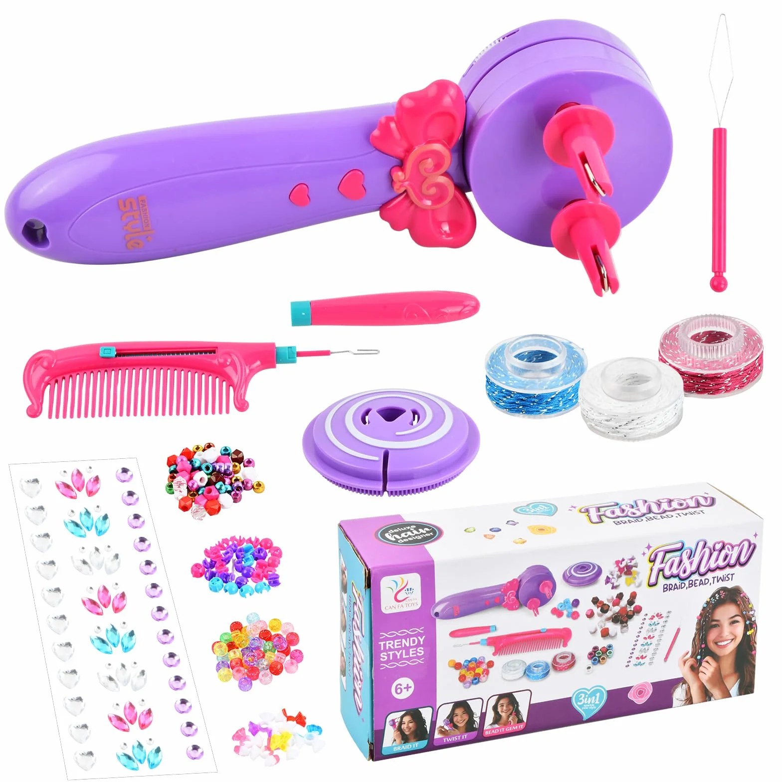 Trenzadora Automática de Cabello, Trenzador para Niñas, Máquina de Trenzado, Herramienta de Peinado DIY