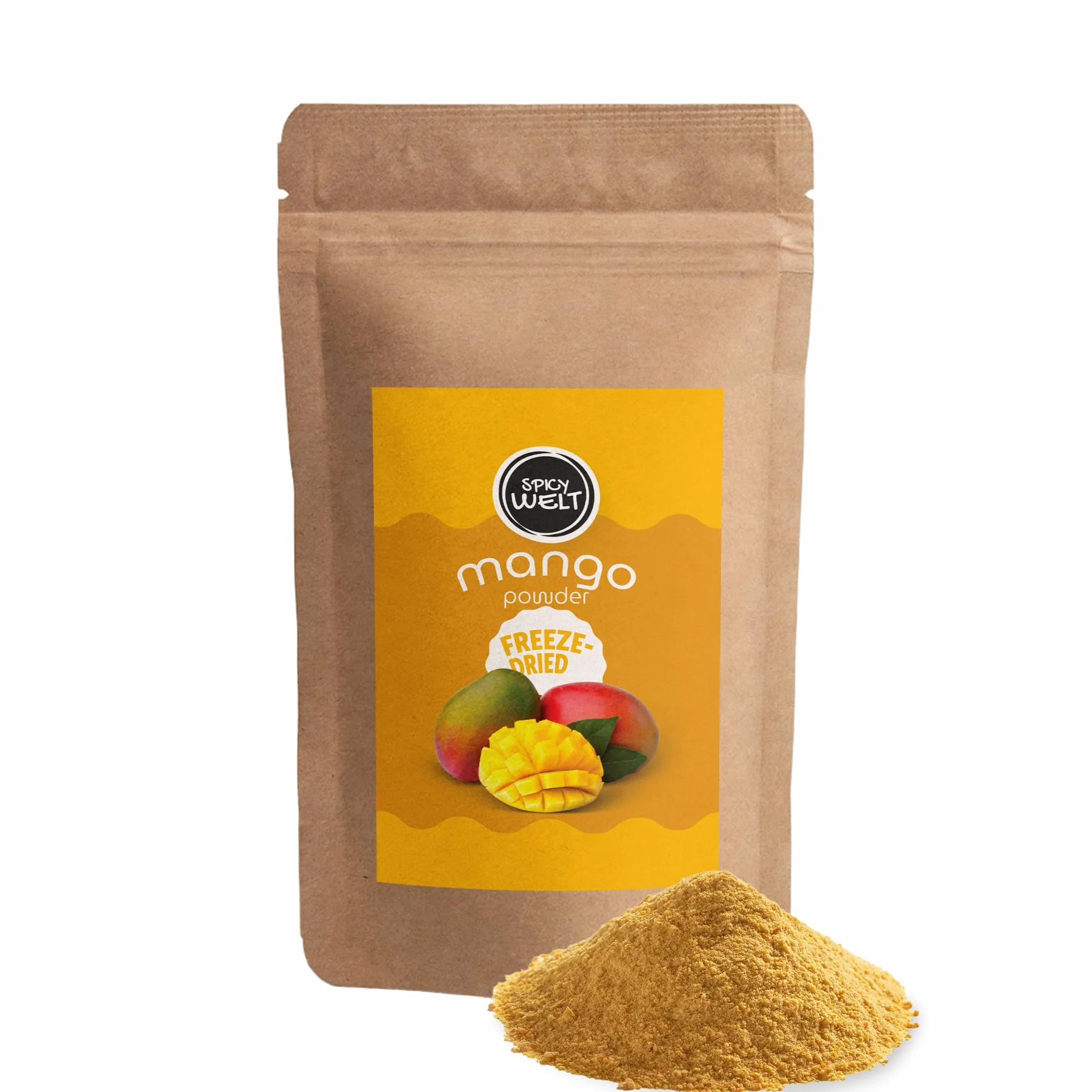 Spicy Welt Polvo de Mango Liofilizado 100g Natural Sin Endulzado