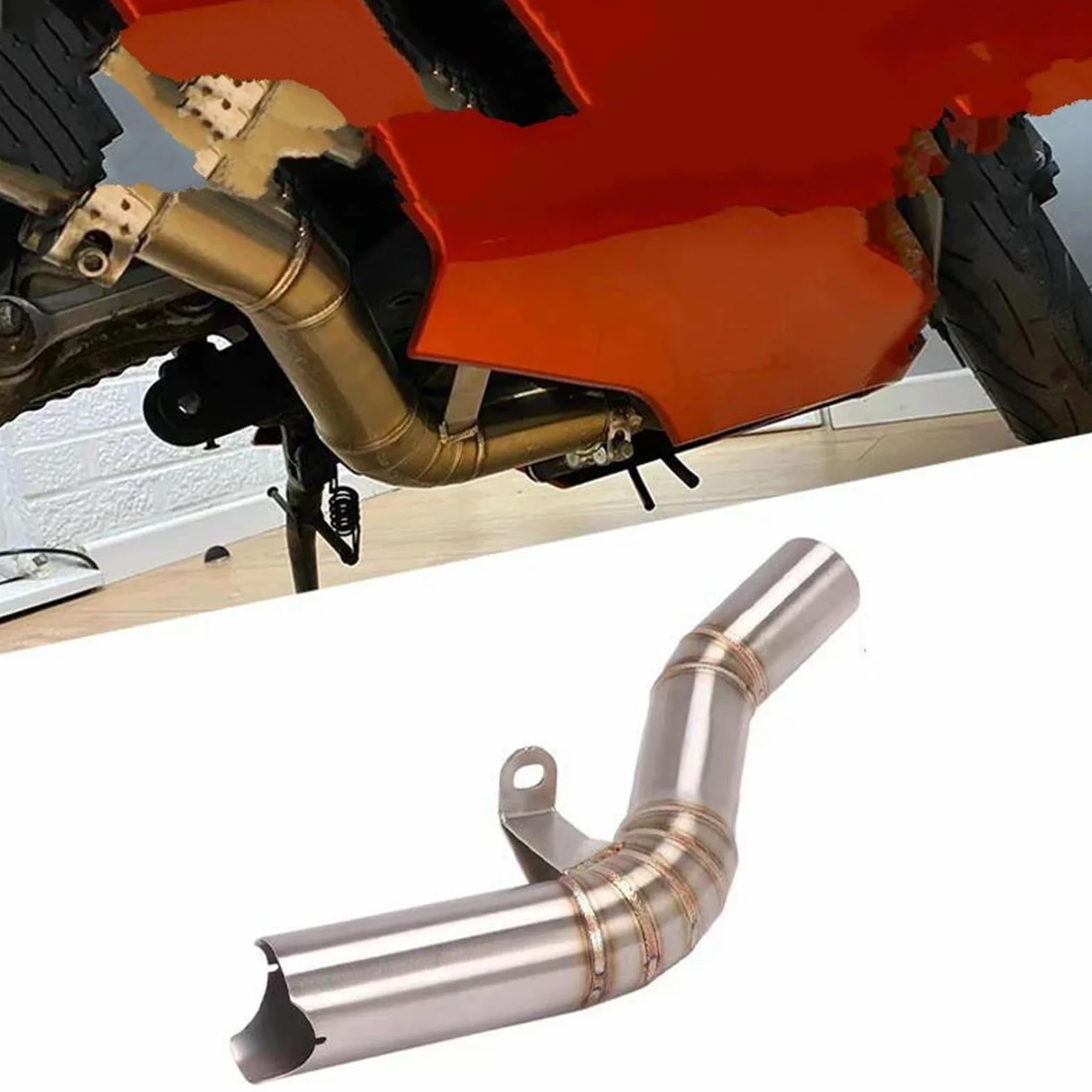 Genérico Silenciador de Escape Silenciador Conexión Tubo Escape Motocicleta para Suzuki para GSXR 600 750 K8 K9 L1 2008-2010