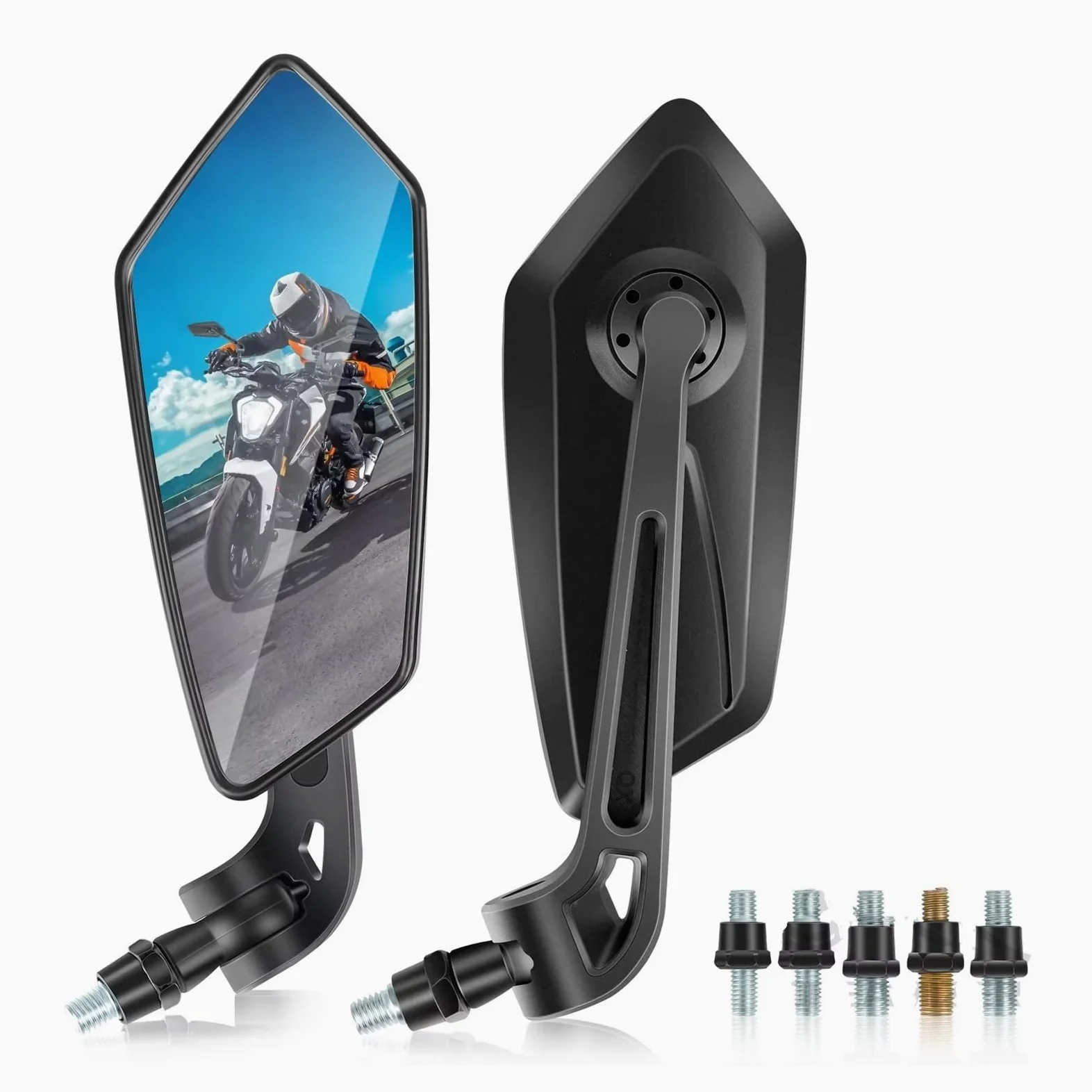 Espejo Retrovisor Reflector Espejo Retrovisor Manillar Giratorio Ajustable Transparente Scooter Eléctrico Accesorios para Bicicleta Y Ciclismo Espejos Retrovisores Moto