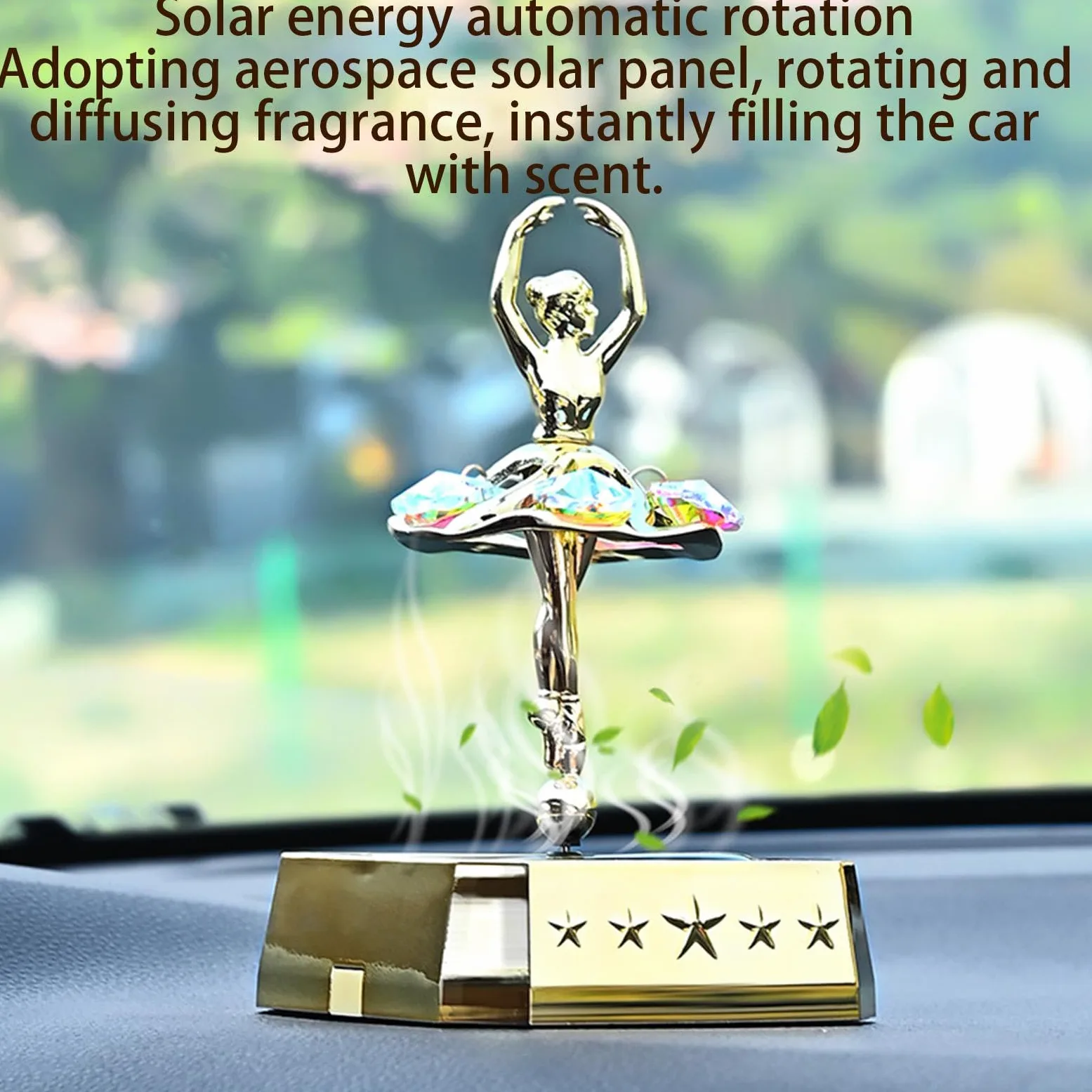 Ambientador de aire del automóvil solar, ambientadores automotrices de aire | Difusor de , terapia de de larga duración para camiones, SUV y otros vehículos