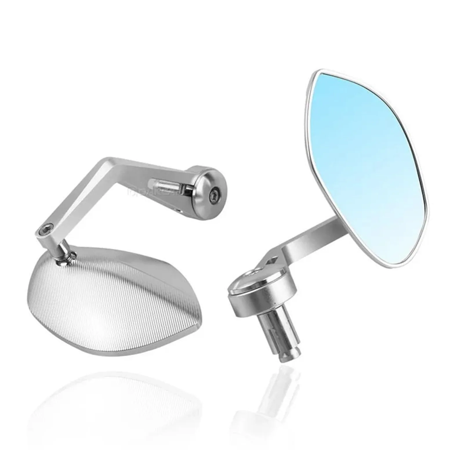 Montaje de equitación Espejos Retrovisores Universales Para Manillar Motocicleta Para Vespa Para Sprint 150 S150 GTS300(Plata)