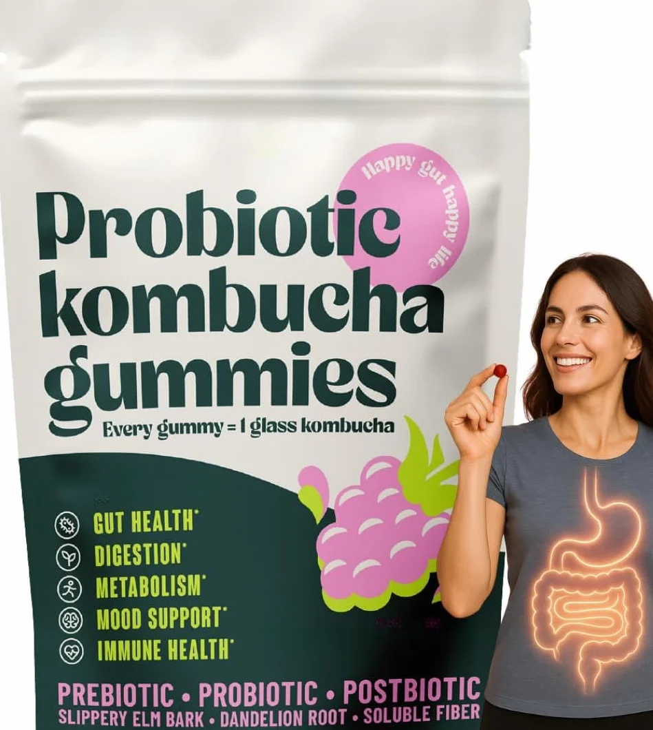 Probióticas de Kombucha con sabor a frutos rojos para salud intestinal