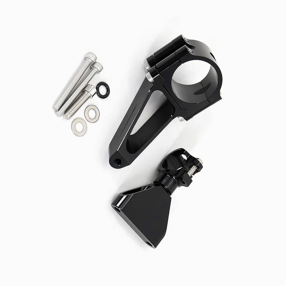 Para CBR600 F4i Para CBR 600 600F4i 1999-2007 2000 2001 Kit Montaje Soporte Estabilizador Amortiguadores De Dirección Motocicleta Amortiguador Dirección(Black)