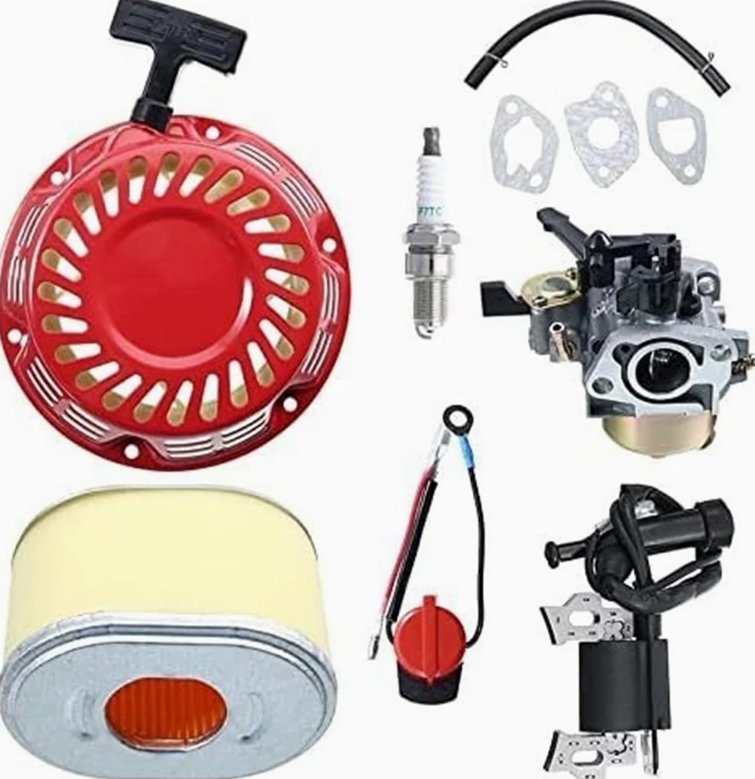 carburador de desbrozadora de gasolina Piezas de herramientas para GX200, kit servicio bobina duradera, carburador para encendido por bujía