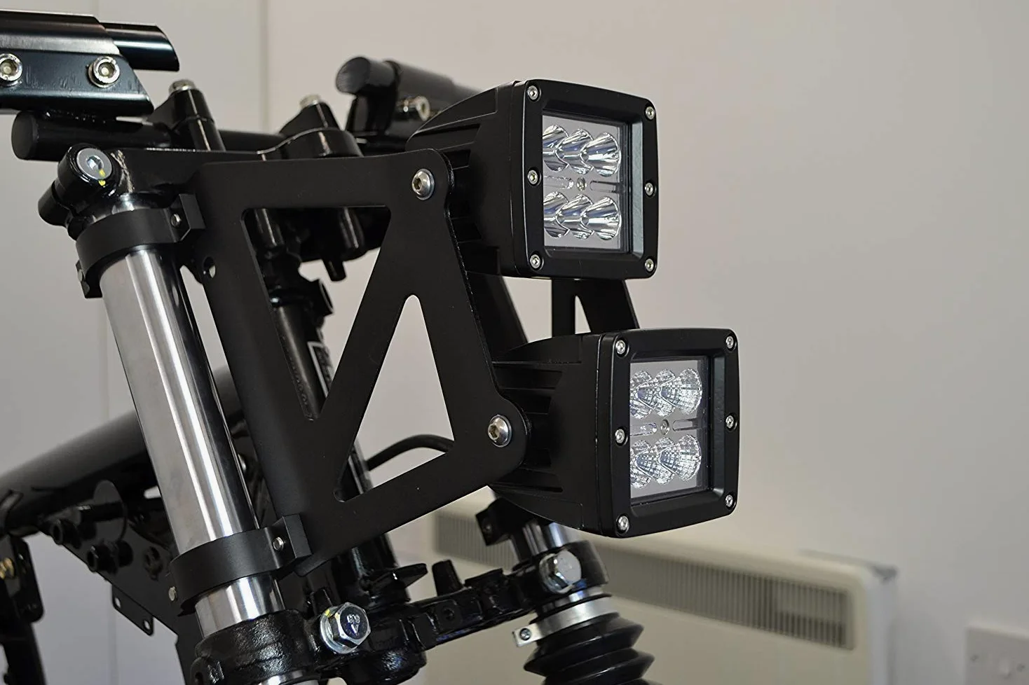 Moto LED Faro - Dual Apilados 40-41mm - Para Streetfighter Project