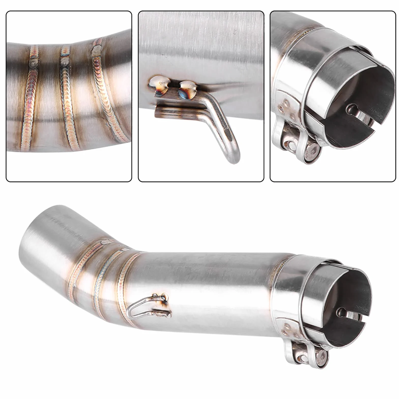 Jadeshay Tubo de escape de motocicleta, 51mm Tubo de enlace de conexión de tubo medio de escape de motocicleta para CBR500R CB500X CBR500 CB500F